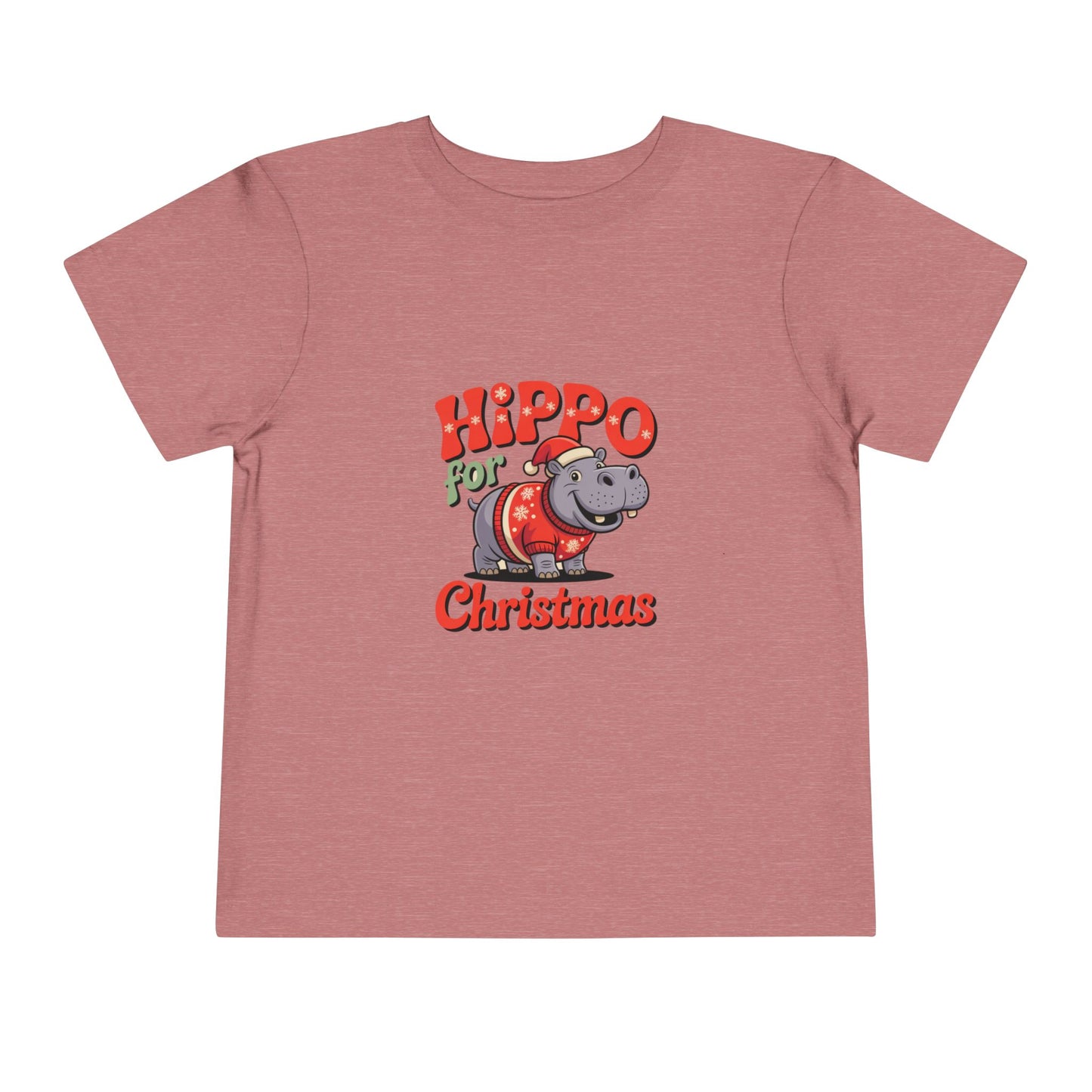 Hippo for Christmas Toddler Tee, Fun Festive Shirt, Kid’s Holiday Apparel, Christmas Gift for Toddlers, Cute Baby Tee