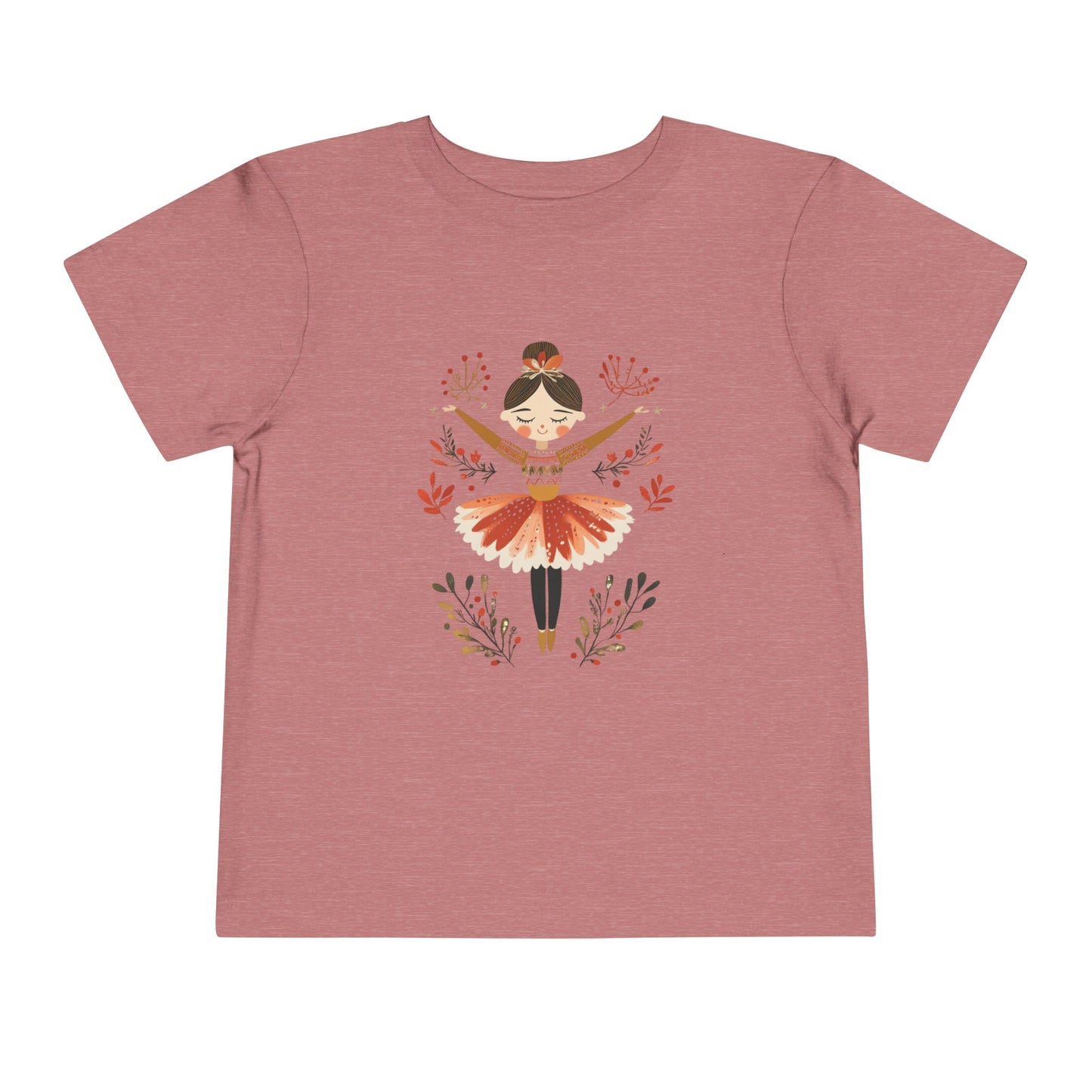 Nutcracker Ballet Cute Ballerina Toddler Tee, Scandanvian-Style Christmas, Toddler Ballet Shirt, Dance Gift for Girls, Birthday Outfit, Playtime Fashion, Summer Essentials