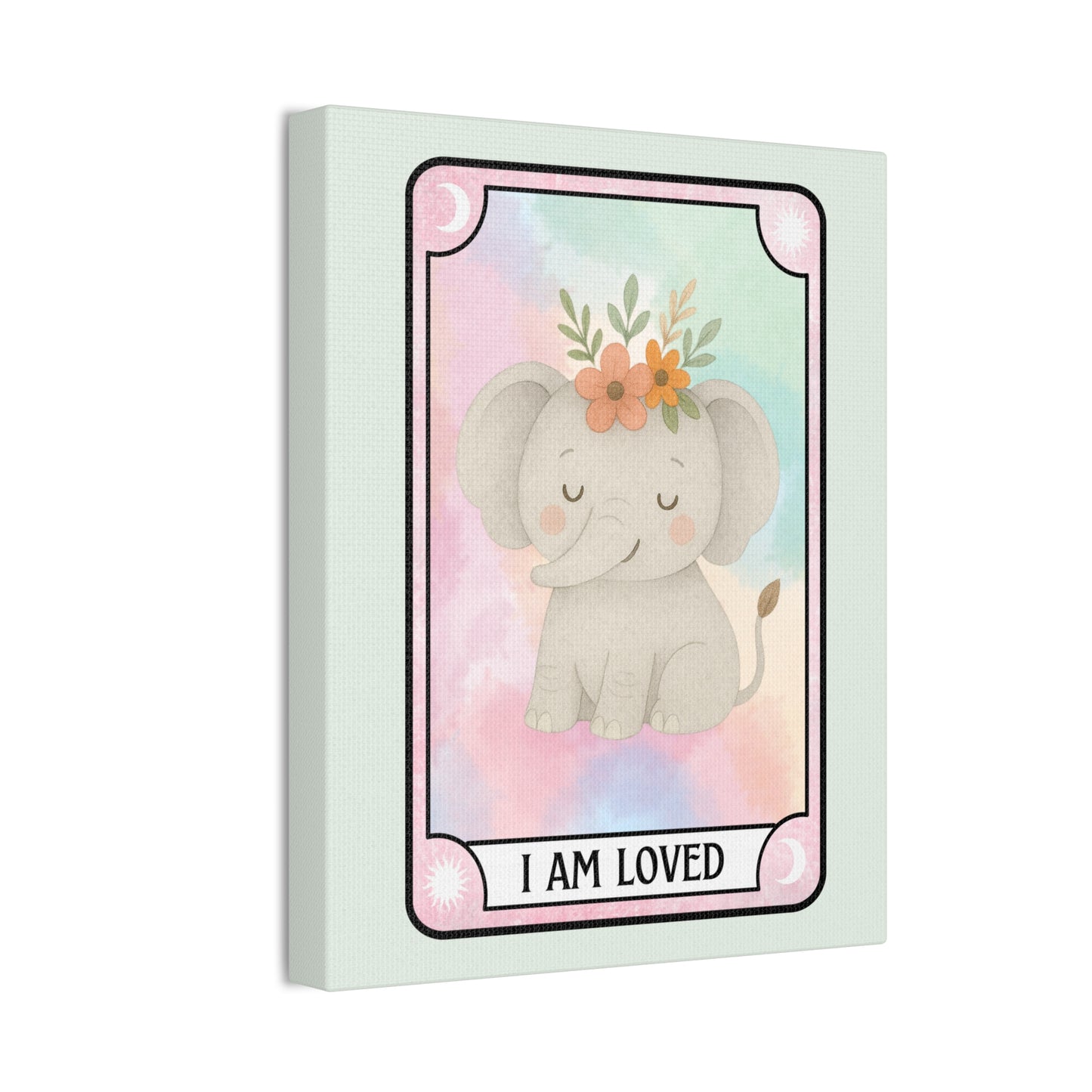 Elephant 'I Am Loved' Wall Art - Tarot Card