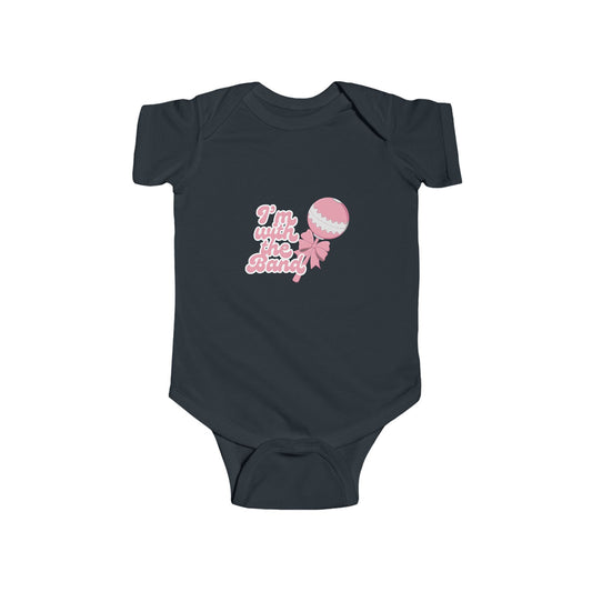 I'm with the Band Baby Rattle Onesie, Baby Fashion, Baby shower Gift for Future musicians and concert goers