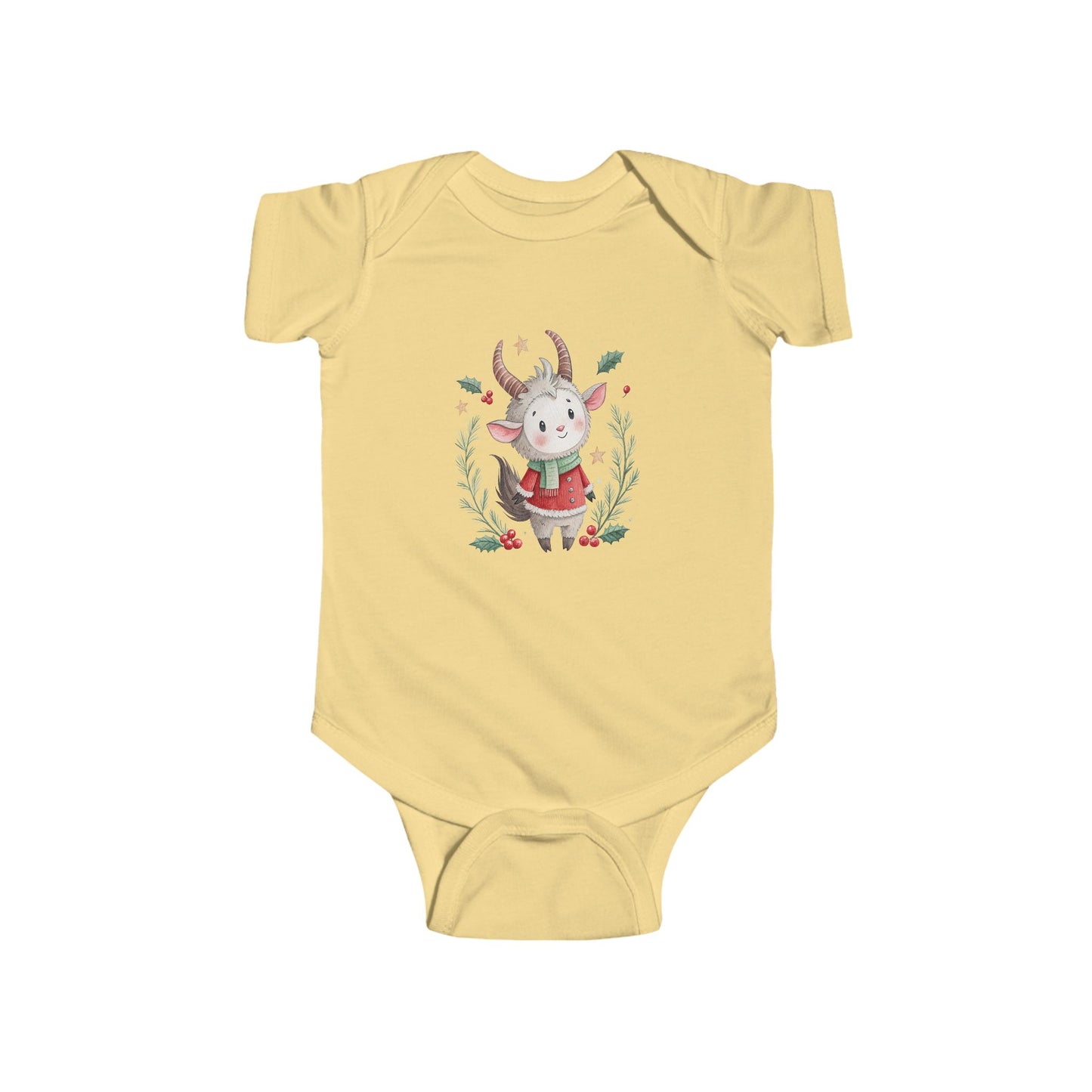 Krampus Infant Bodysuit, Cute Christmas Outfit, Baby Holiday Apparel, Newborn Gift, Winter Onesie