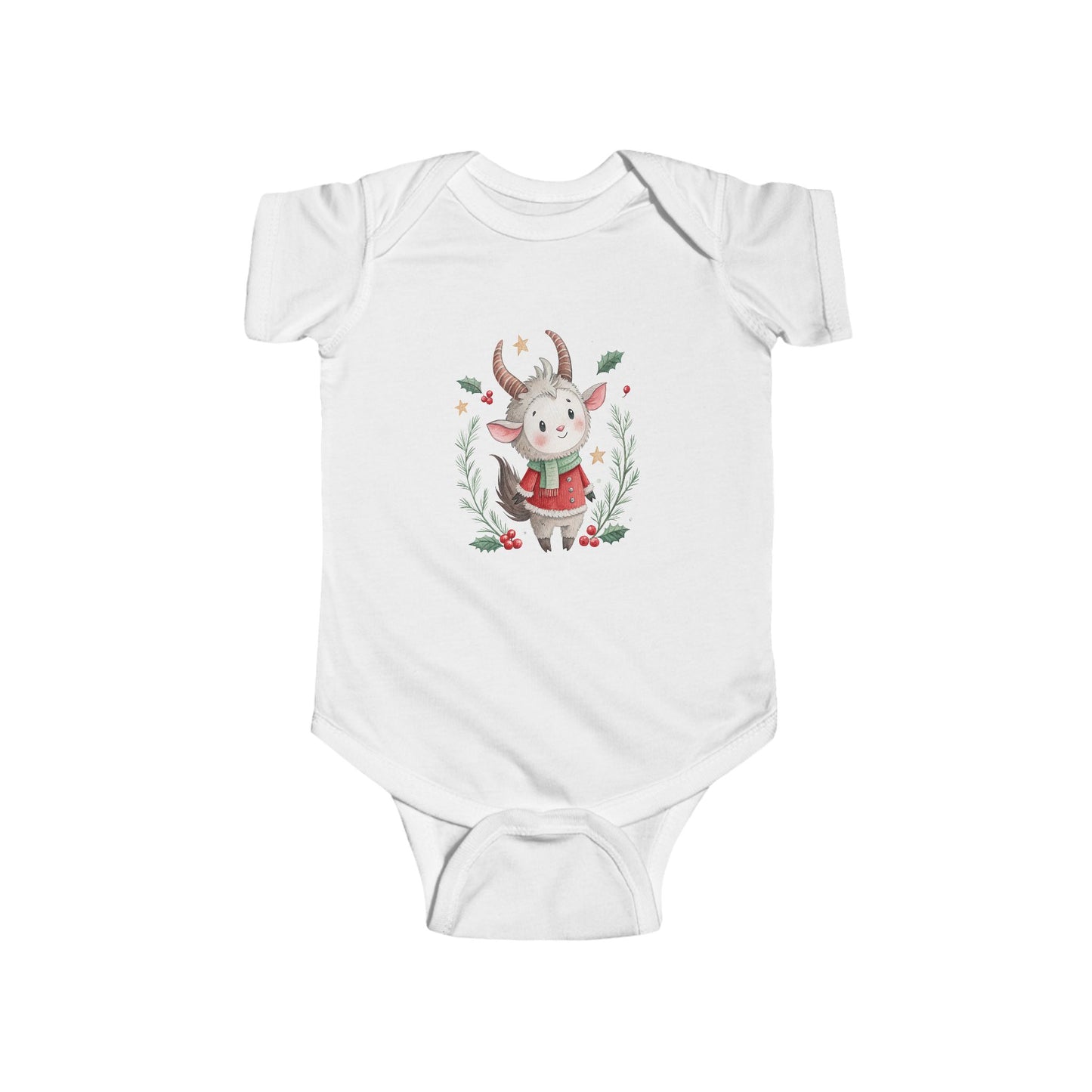 Krampus Infant Bodysuit, Cute Christmas Outfit, Baby Holiday Apparel, Newborn Gift, Winter Onesie