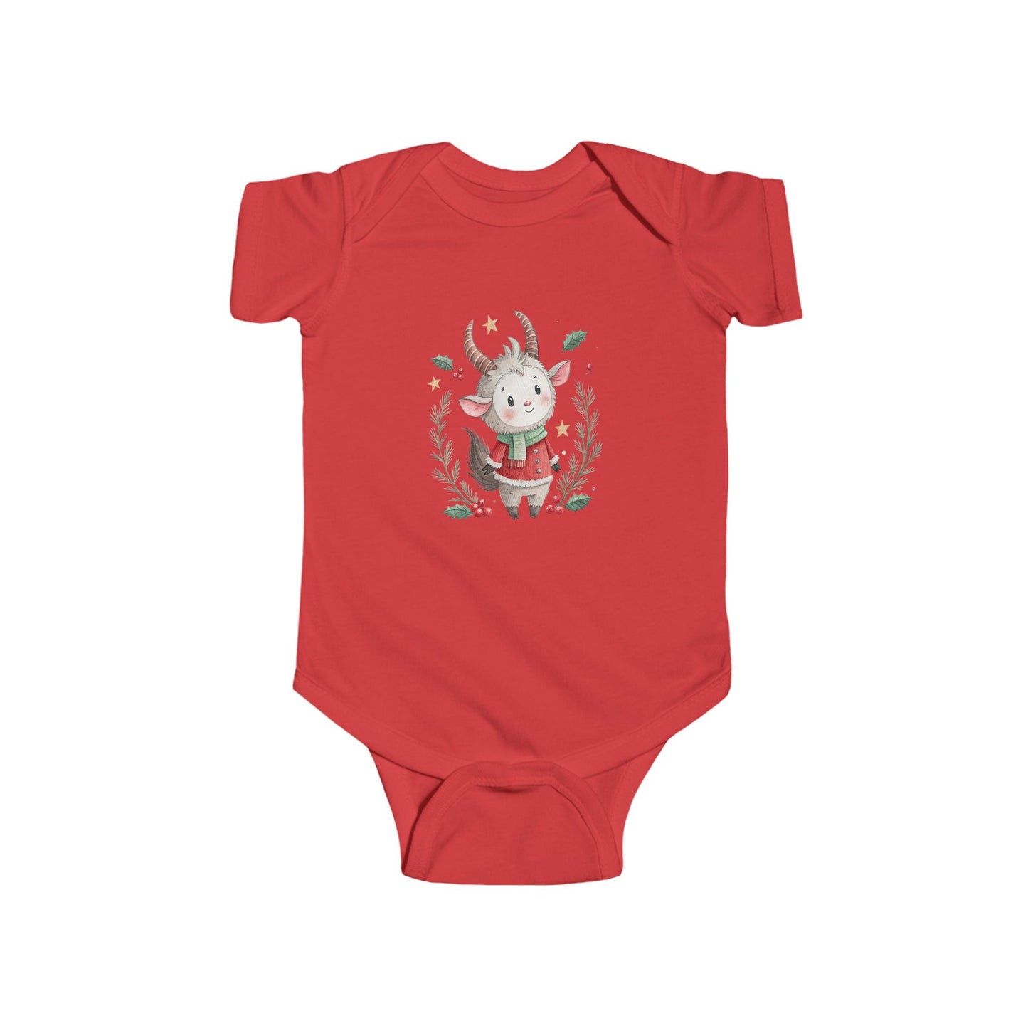 Krampus Infant Bodysuit, Cute Christmas Outfit, Baby Holiday Apparel, Newborn Gift, Winter Onesie