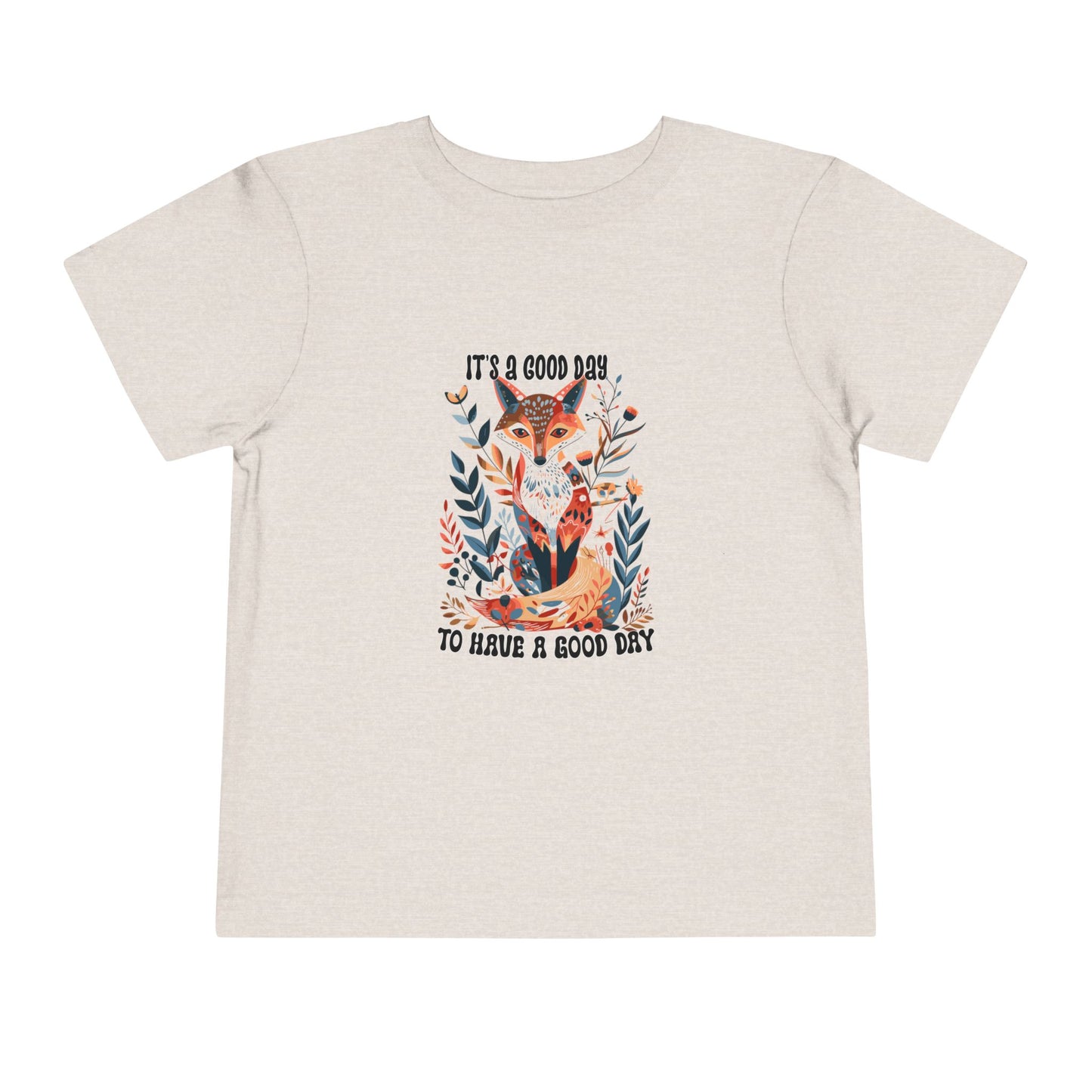 Boby Fox Boho Toddler Tee - 'It's a Good Day' Cute Animal Design, Kids Adventure Shirt, Toddler Gift, Playdate Outfit, Nature Lover Tee