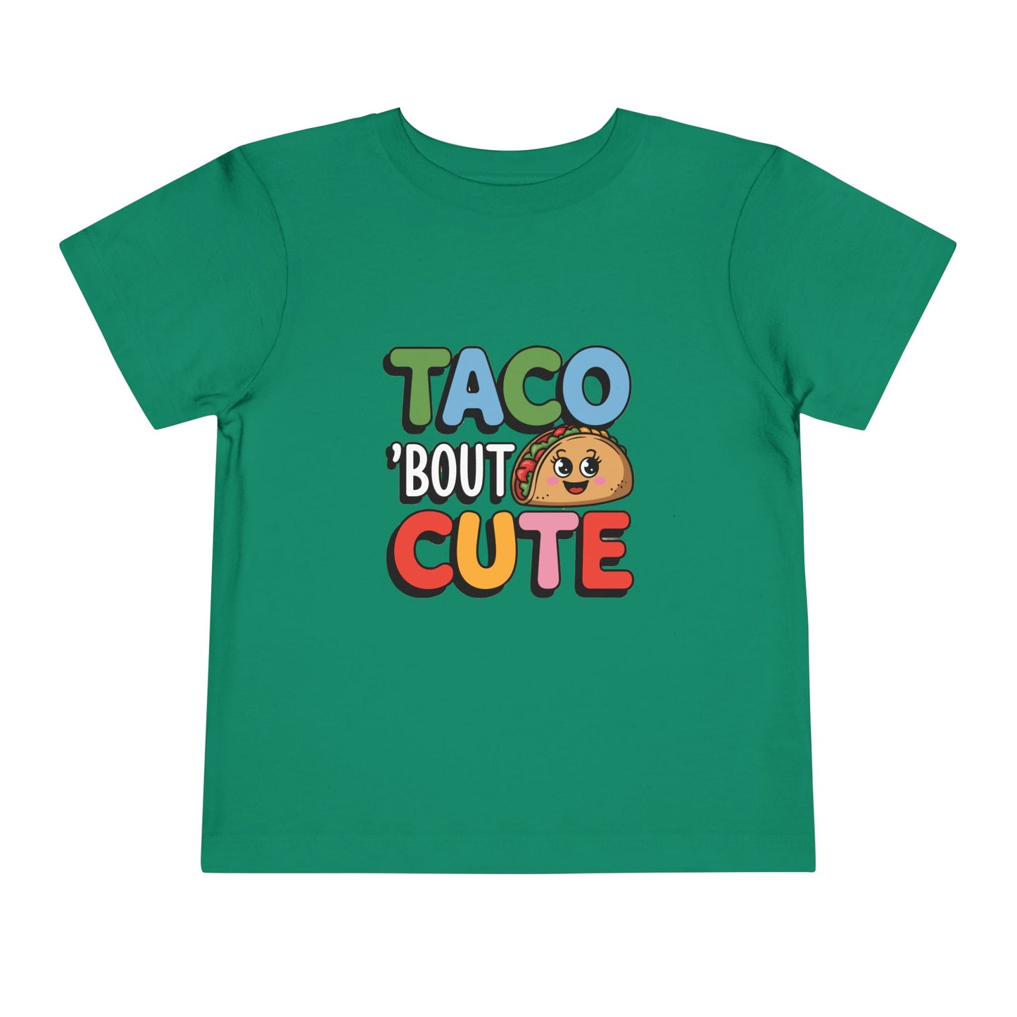 Taco 'Bout Cute Toddler Tee - Kawaii Taco Graphic