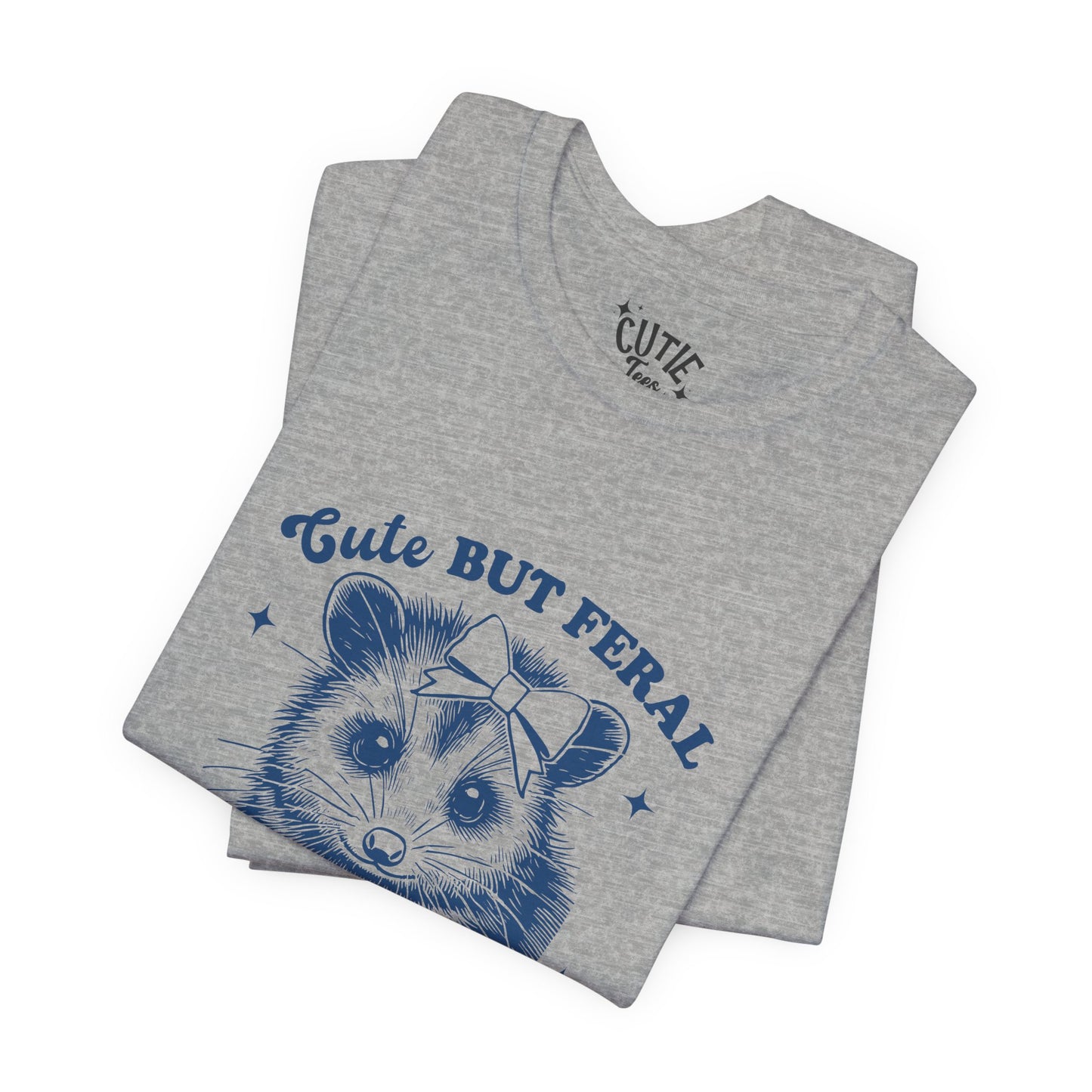 Cute But Feral Tee - Retro Possum
