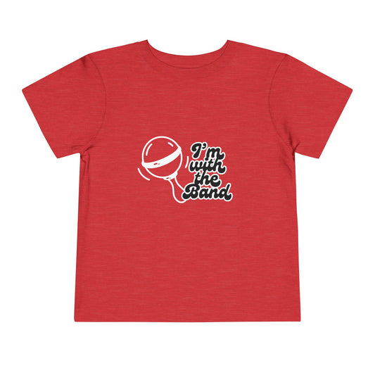 I'm with the Band Baby Rattle Toddler Tee, Music Lover Gift