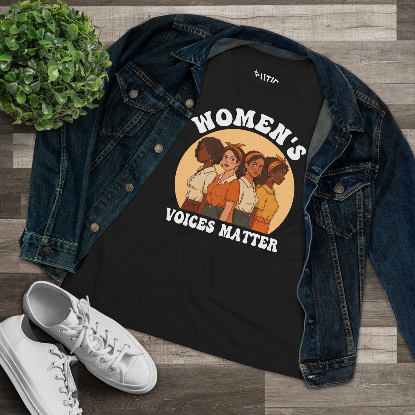 Women's Voices Matter Cotton Tee - Empowering Women, Feminist Shirt, Gift for Her, Casual Wear, Conscious Clothing, Social Justice Tee