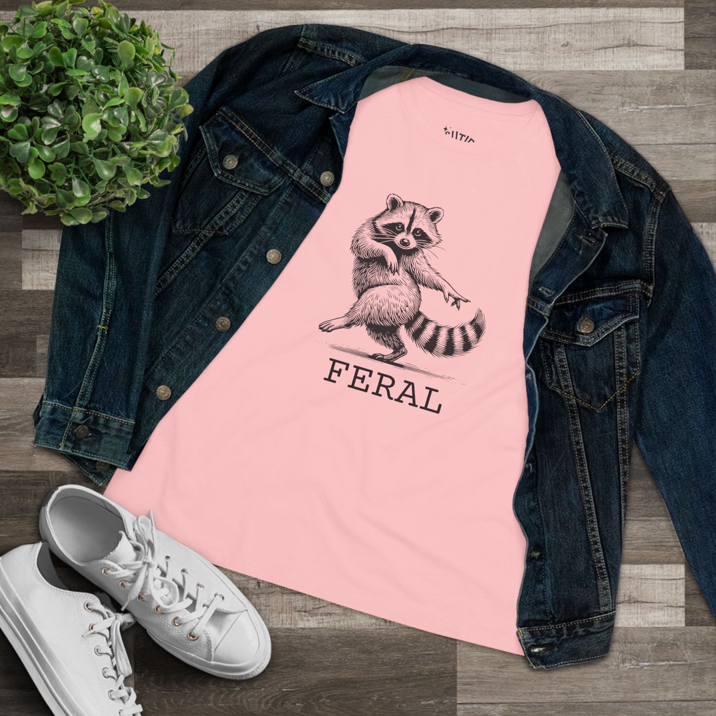 Raccoon Tee for Women - Feral