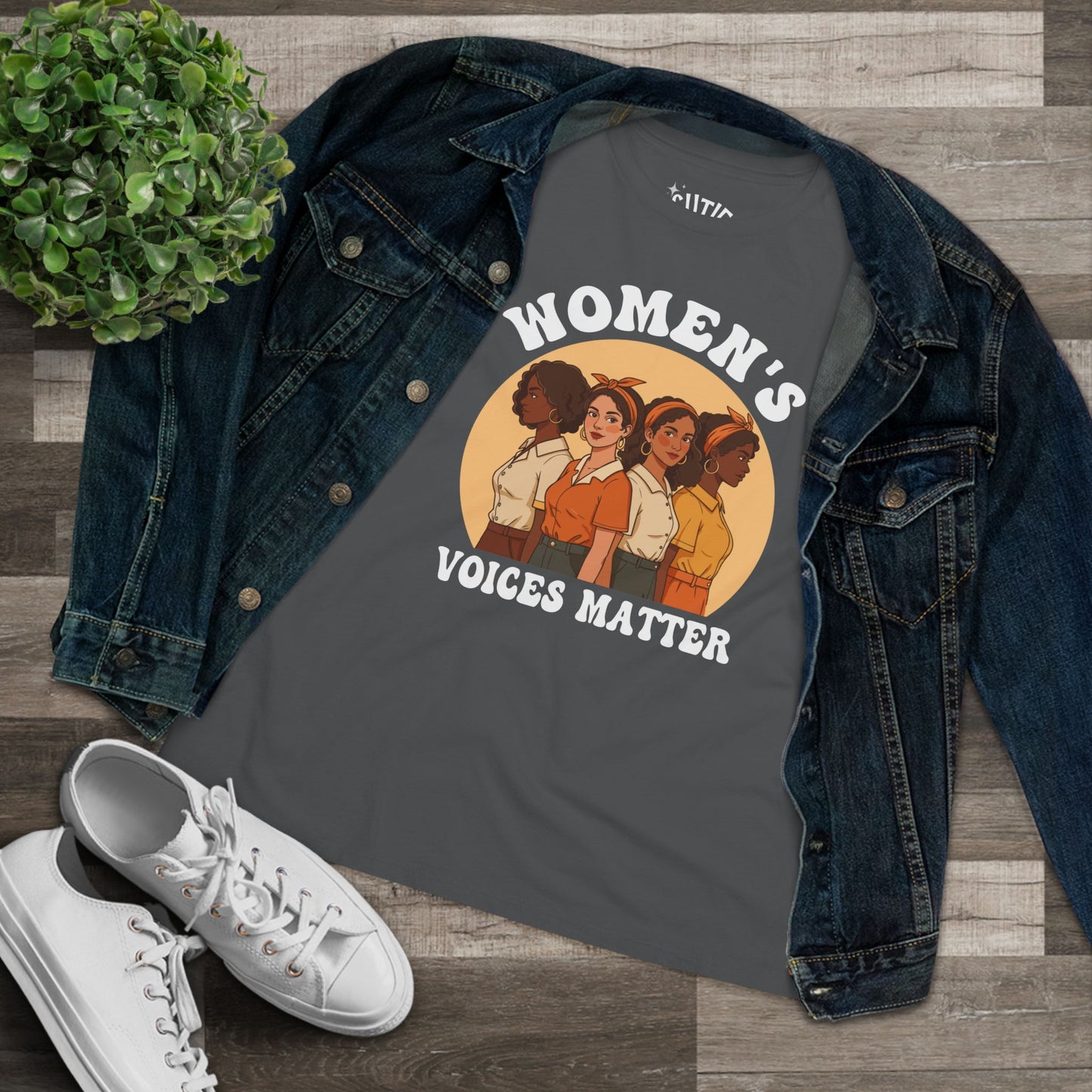 Women's Voices Matter Cotton Tee - Empowering Women, Feminist Shirt, Gift for Her, Casual Wear, Conscious Clothing, Social Justice Tee