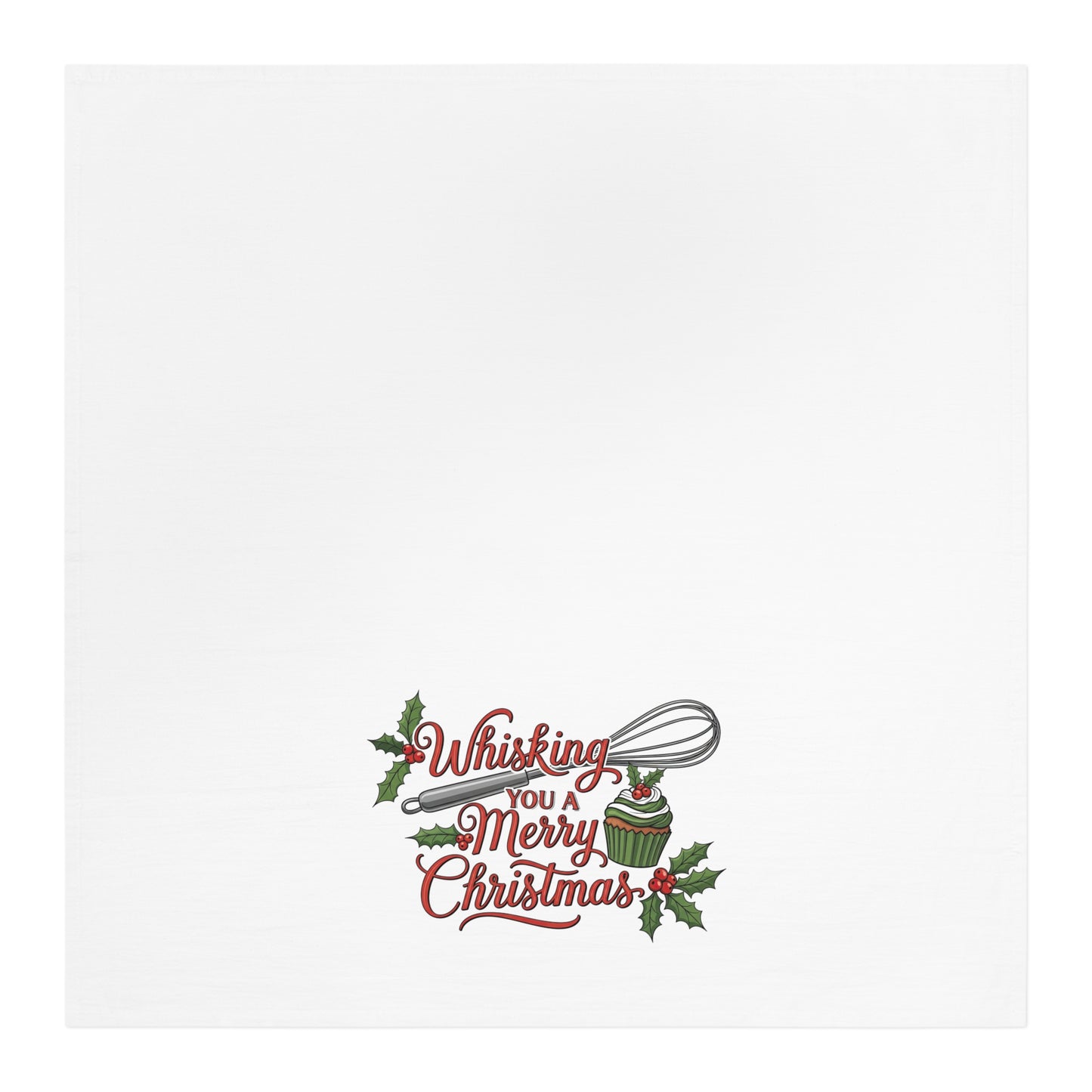 Whisking You Merry Christmas Christmas Kitchen Tea Towel,  Christmas Cookies Towel, Holiday Decor, Festive Gift, Baking Towel, Christmas Gift Idea