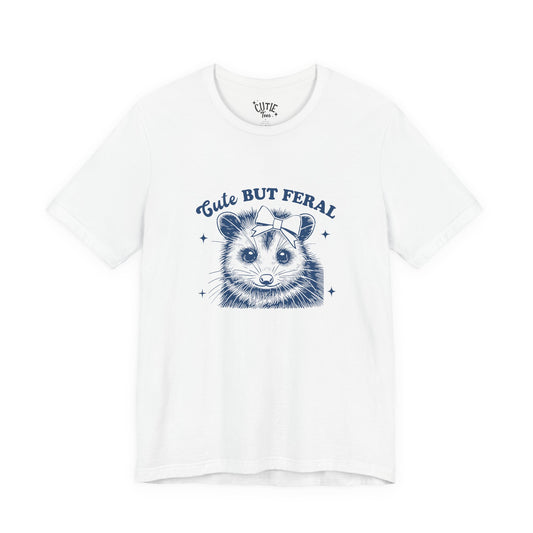 Cute But Feral Tee - Retro Possum