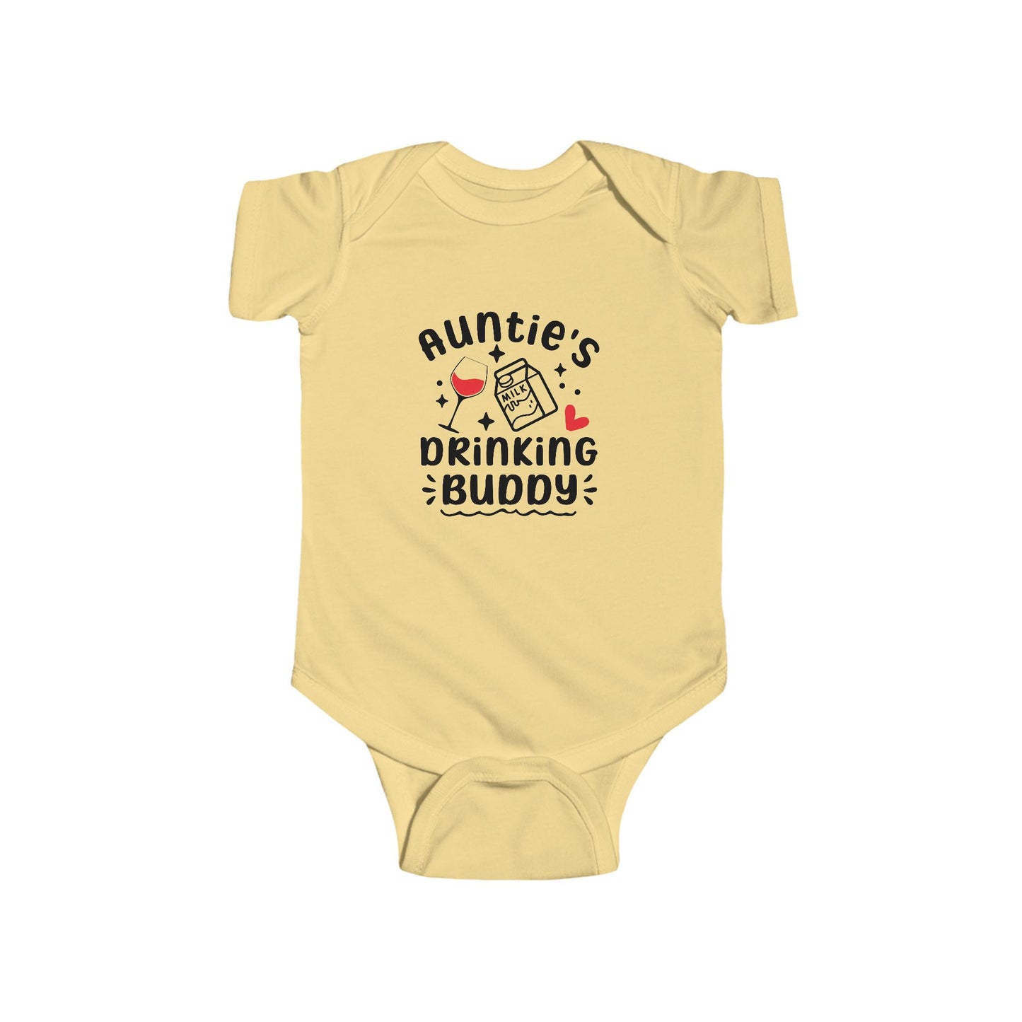 Auntie's Drinking Buddy Infant Bodysuit, Cute Baby Gift, Newborn Outfit, Baby Shower Gift, Funny Baby Clothing, Infant Apparel