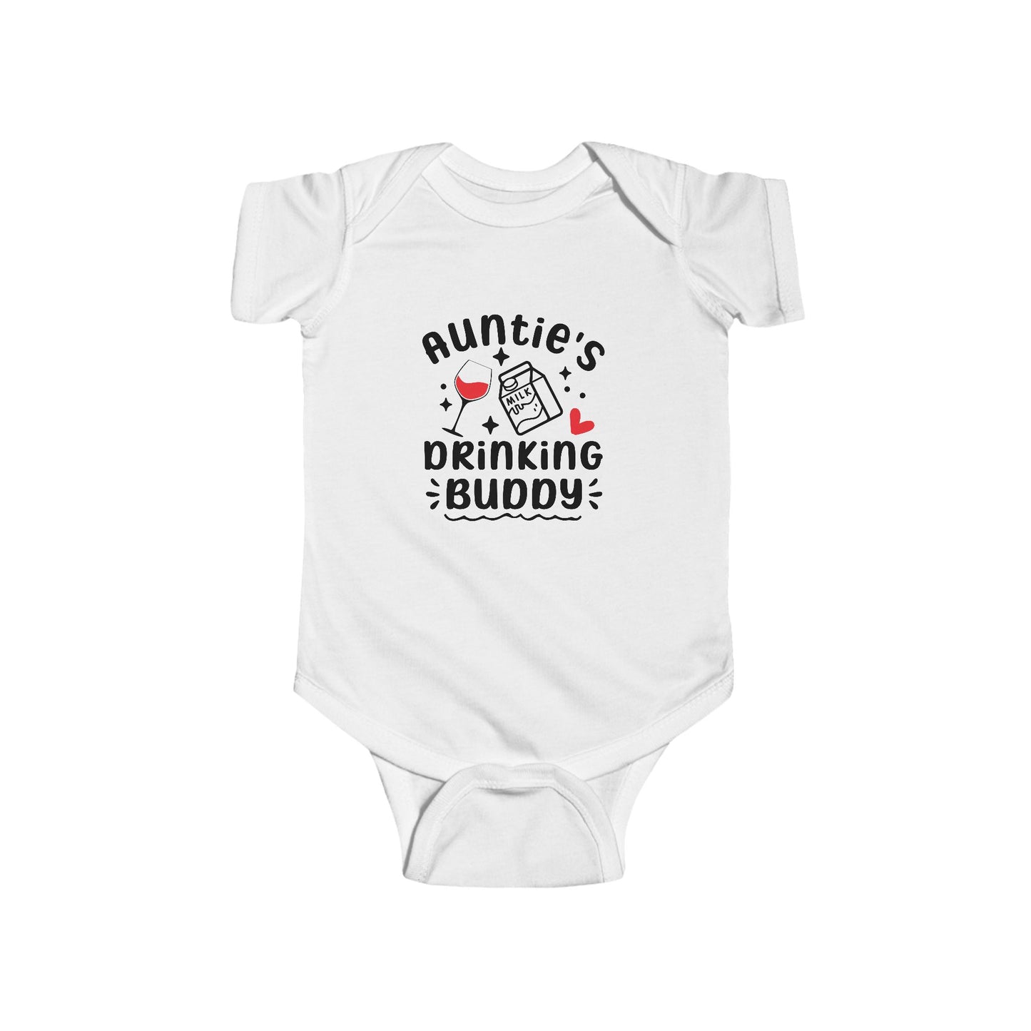 Auntie's Drinking Buddy Infant Bodysuit, Cute Baby Gift, Newborn Outfit, Baby Shower Gift, Funny Baby Clothing, Infant Apparel