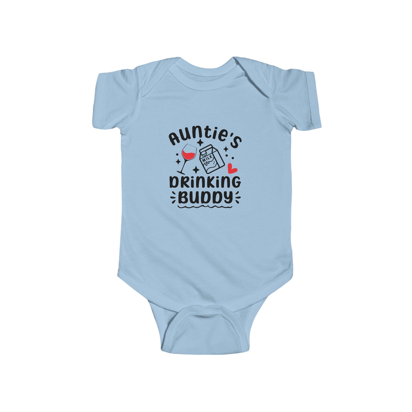 Auntie's Drinking Buddy Infant Bodysuit, Cute Baby Gift, Newborn Outfit, Baby Shower Gift, Funny Baby Clothing, Infant Apparel