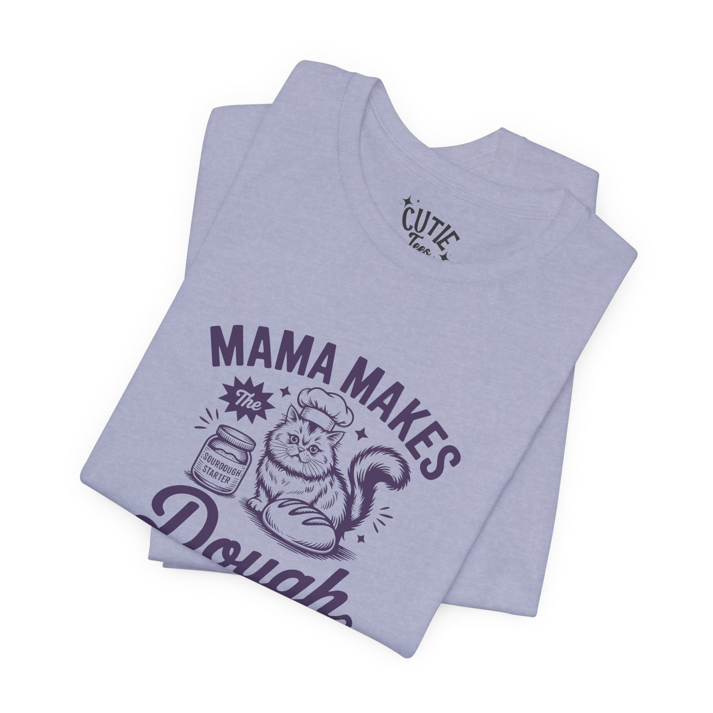 Mama Makes the Dough Cat T-Shirt | Fun Cooking Tee | Gift for Moms | Baking Shirt | Cute Foodie Apparel | Kitchen Lover's Gift
