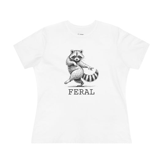 Raccoon Tee for Women - Feral