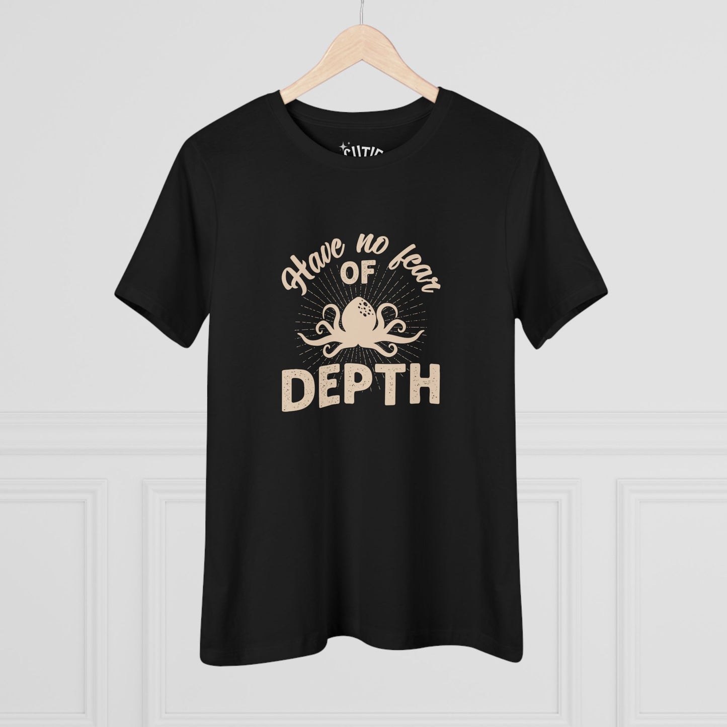 Octopus Women's Cotton Tee, Motivational Graphic T-Shirt for Brave, Strong Women