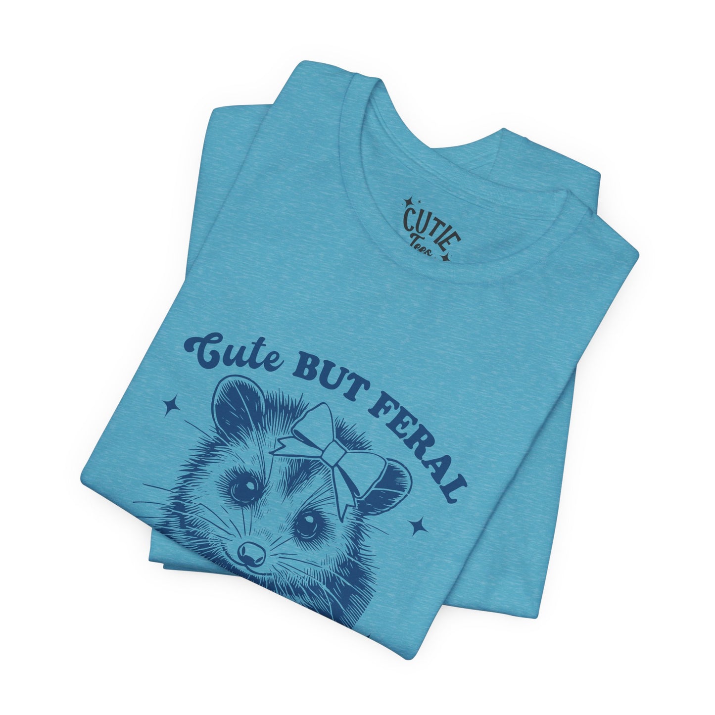 Cute But Feral Tee - Retro Possum