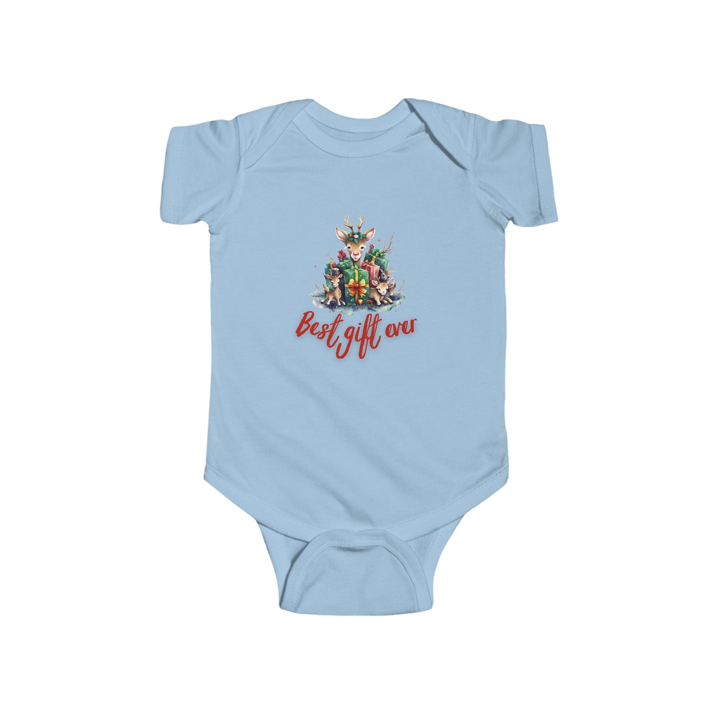 Best Gift Ever Baby Onesie, Reindeer Christmas Gift Infant Bodysuit |  Newborn Holiday Outfit, Cute Baby Shower Gift, First Christmas Apparel