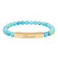 Receive Natural Stone Stretch Bar Bracelet — Engraved Mindfulness Manifesting Bead Bracelet