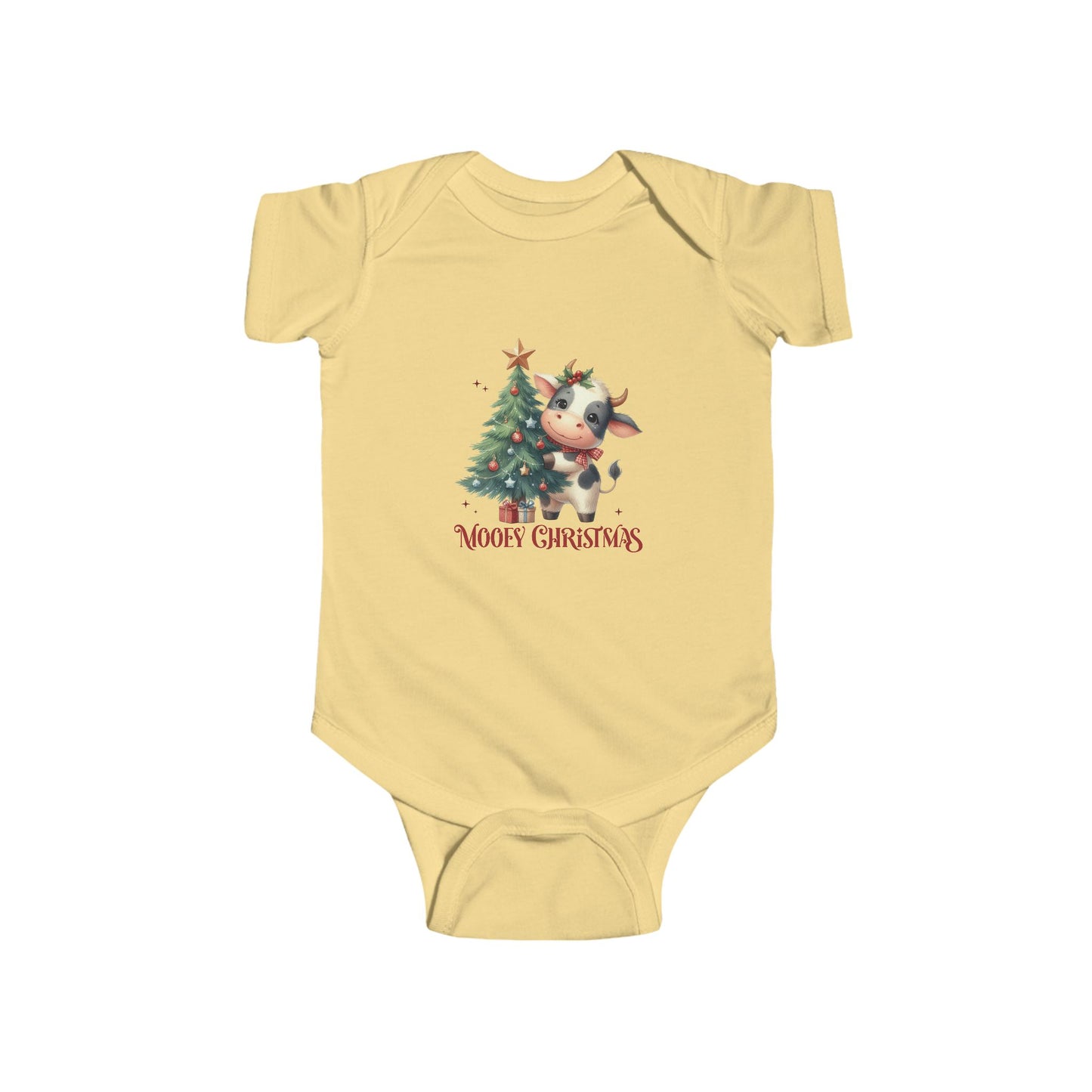 Cow 'Mooey Christmas' Baby Onesie