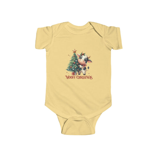 Cow 'Mooey Christmas' Baby Onesie