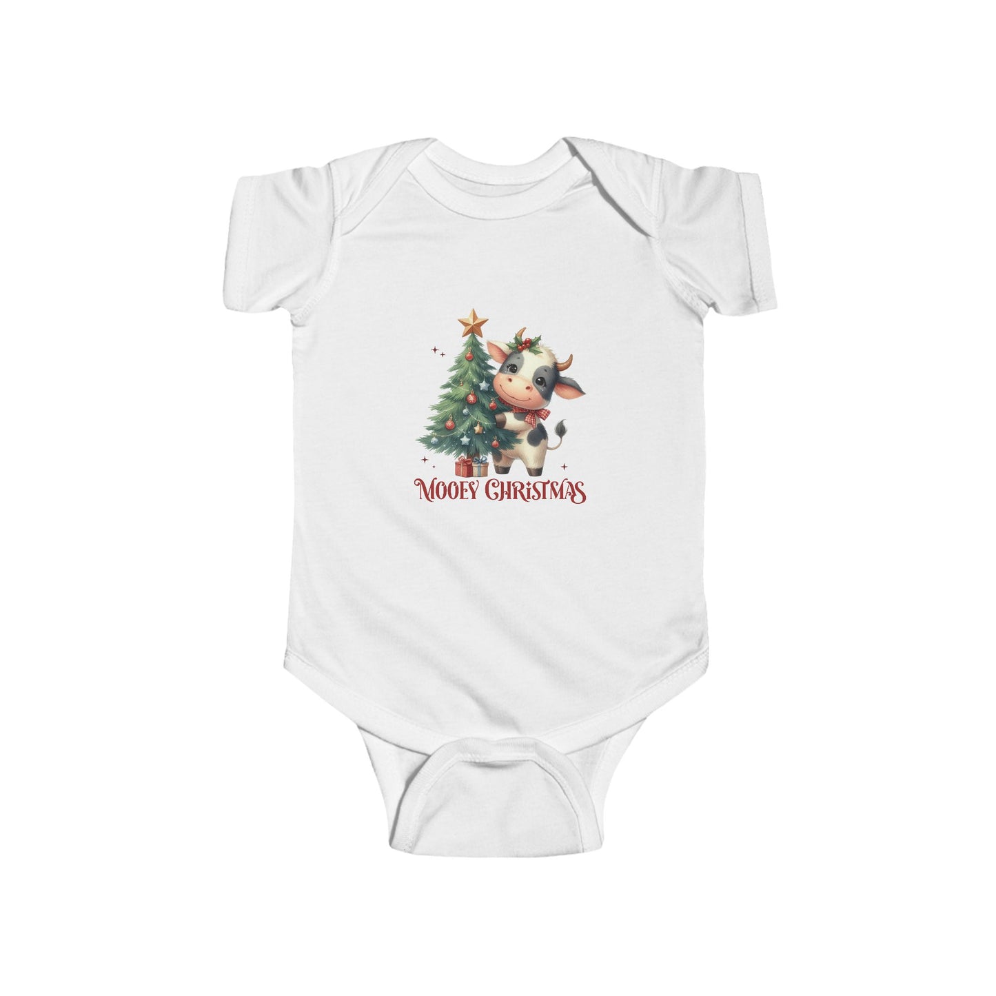 Cow 'Mooey Christmas' Baby Onesie