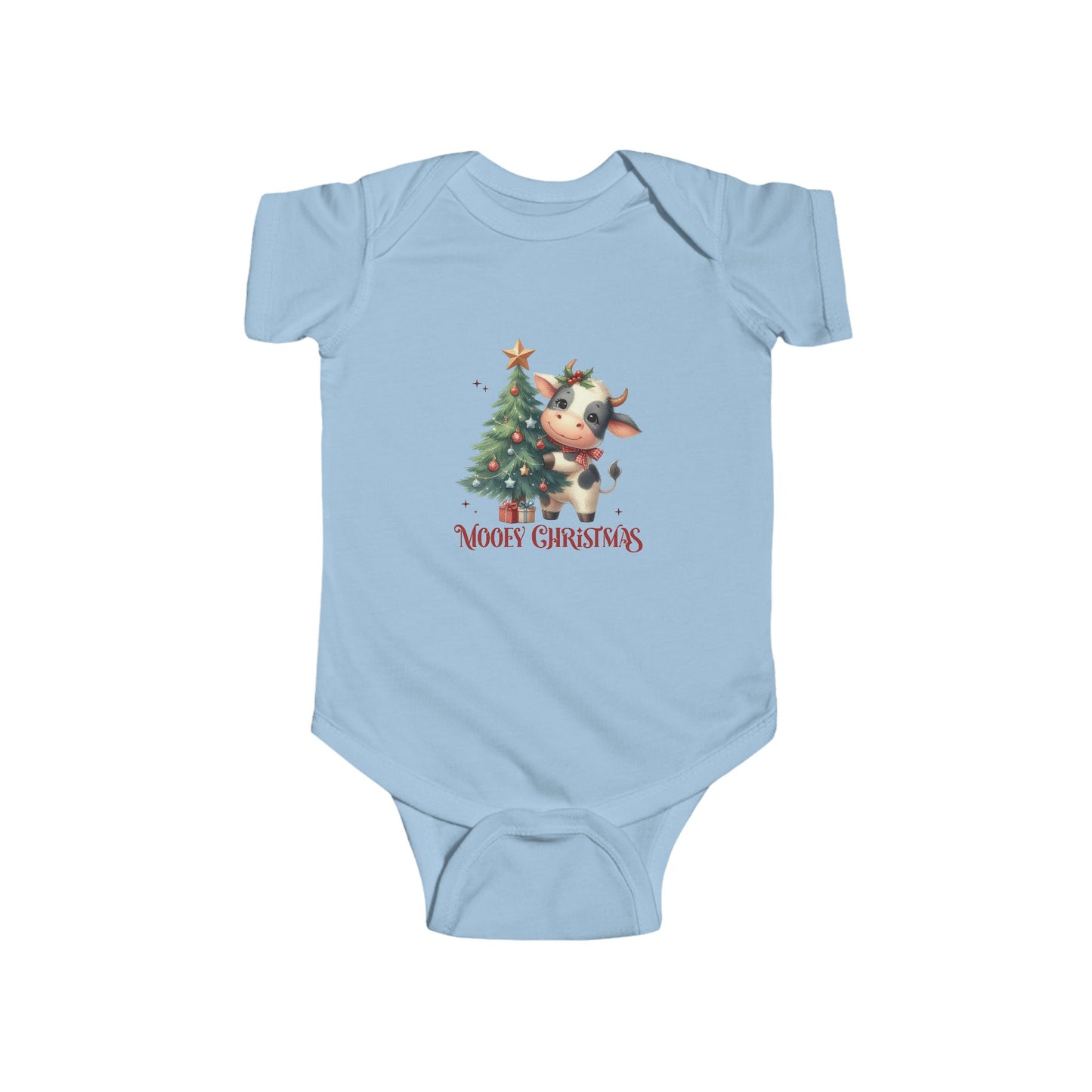 Cow 'Mooey Christmas' Baby Onesie