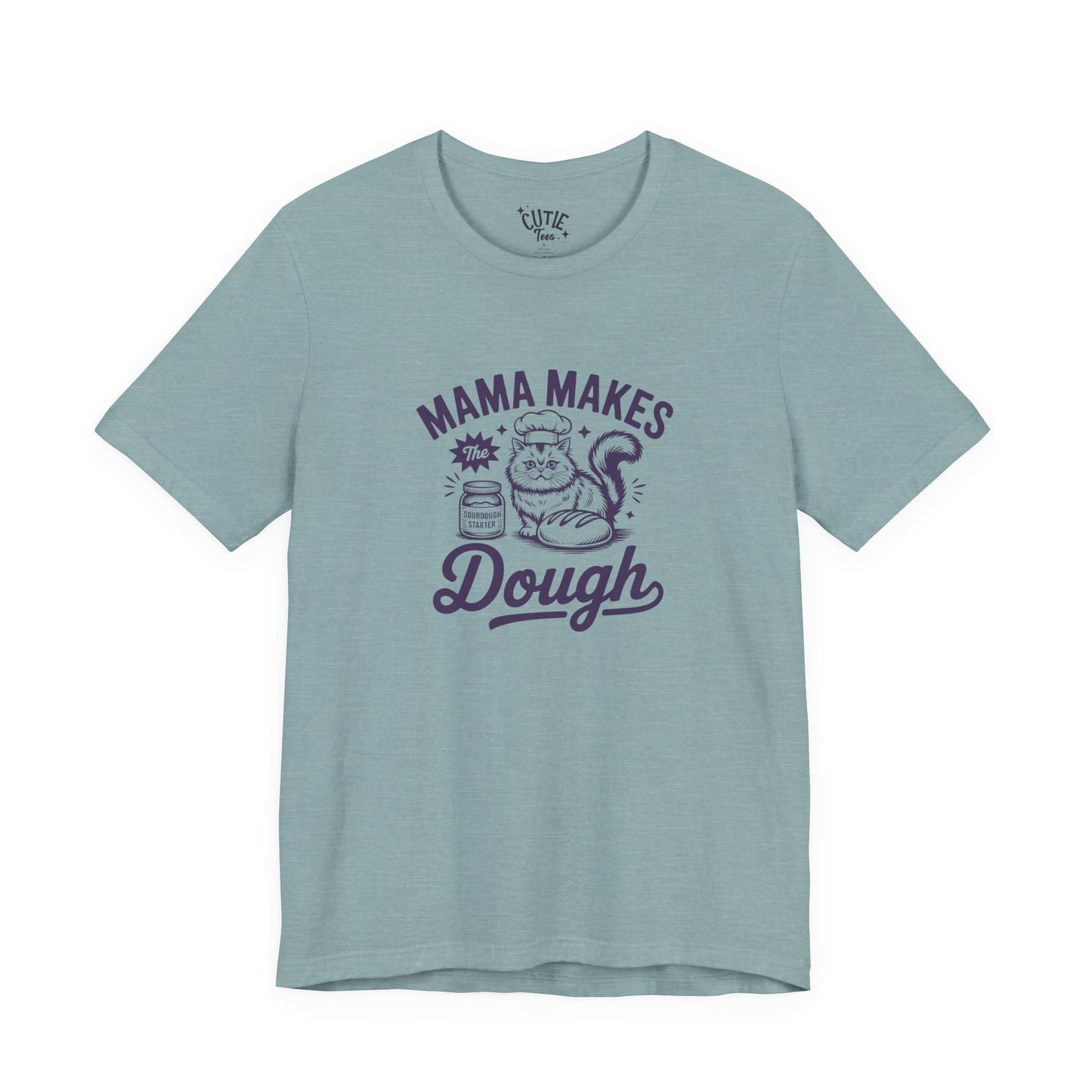 Mama Makes the Dough Cat T-Shirt | Fun Cooking Tee | Gift for Moms | Baking Shirt | Cute Foodie Apparel | Kitchen Lover's Gift