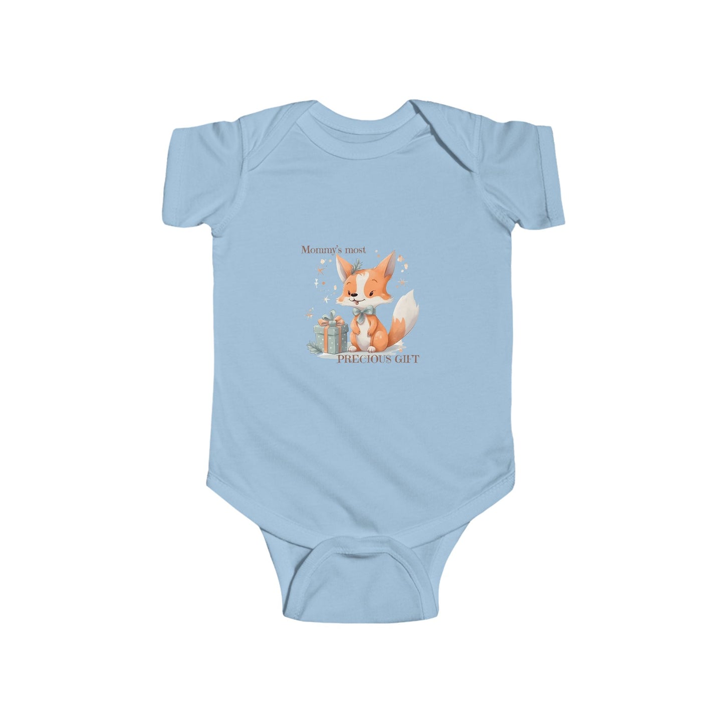Mommy's Most Precious Gift Adorable Baby Bodysuit with Cute Fox Design, Perfect for Newborn Gifts, Baby Showers, Infant Apparel, Toddler Clothes, Cute Animal Onesie