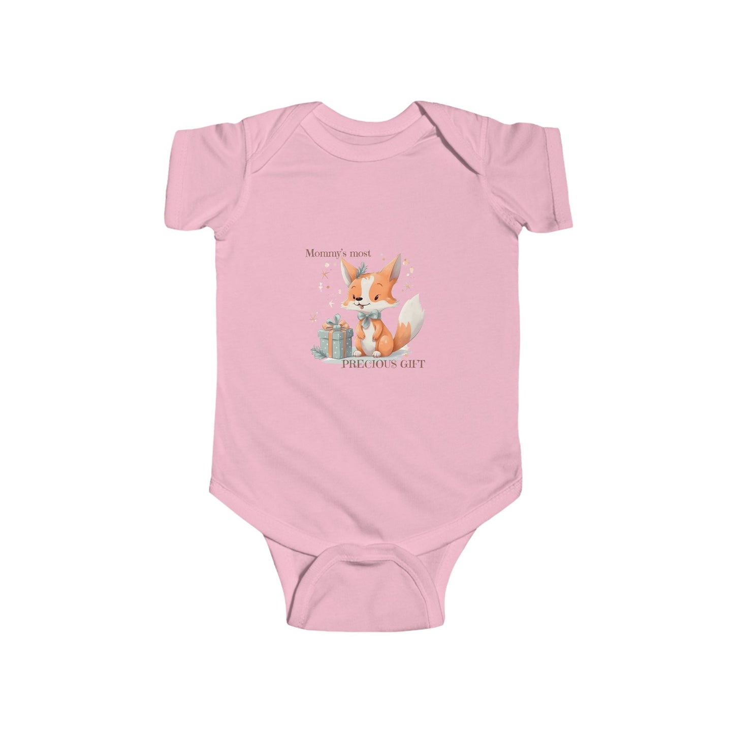 Mommy's Most Precious Gift Adorable Baby Bodysuit with Cute Fox Design, Perfect for Newborn Gifts, Baby Showers, Infant Apparel, Toddler Clothes, Cute Animal Onesie