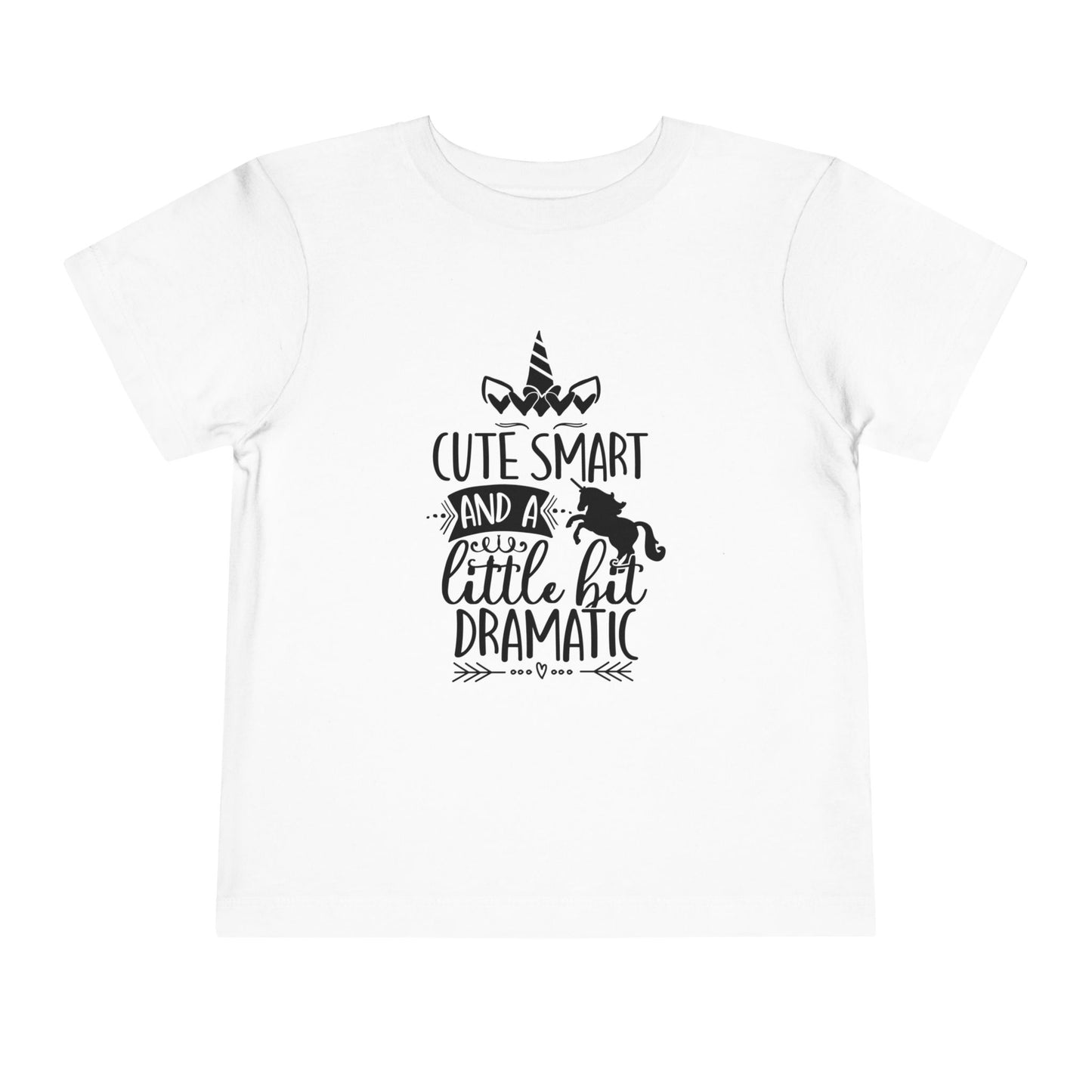Cute, Smart, and a Little Bit Dramatic Toddler Tee - Funny Kids Tee
