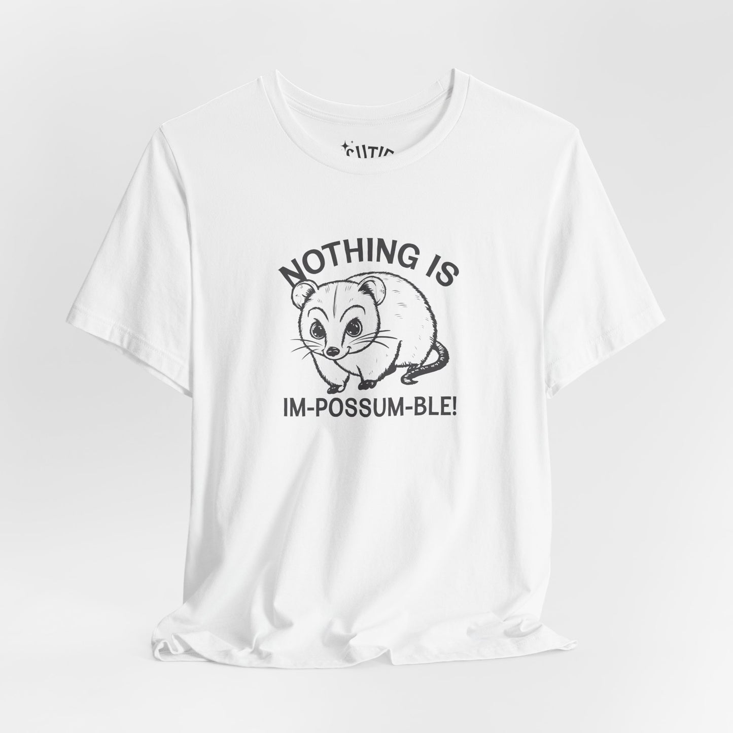 Possum Inspirational Tee - Im-Possum-Ble Unisex Jersey Tee – Cute Animal Humor Shirt for Gifts, Casual Wear, Birthdays, Animal Lovers, Celebrations