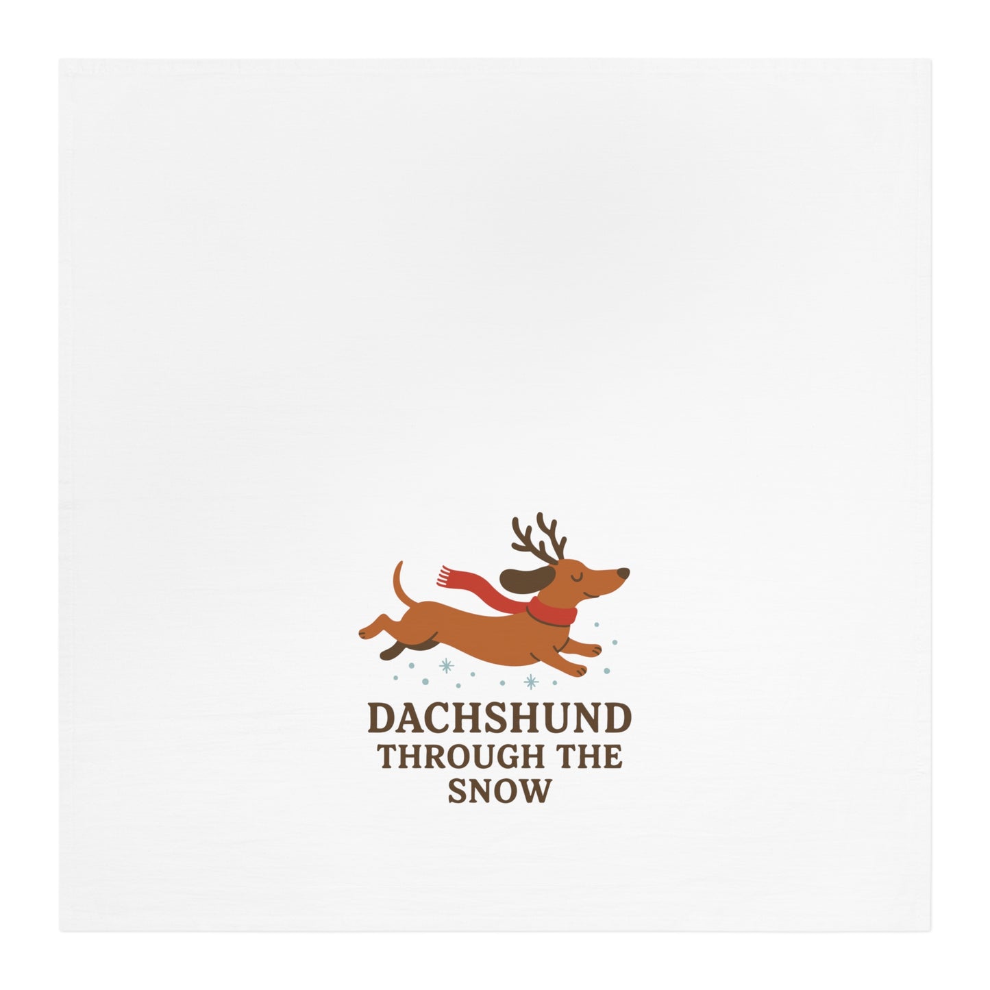 Dachshund Through the Snow Tea Towel