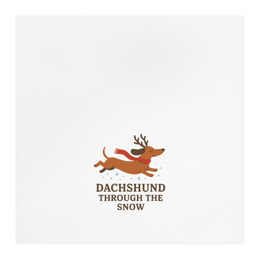 Dachshund Through the Snow Tea Towel