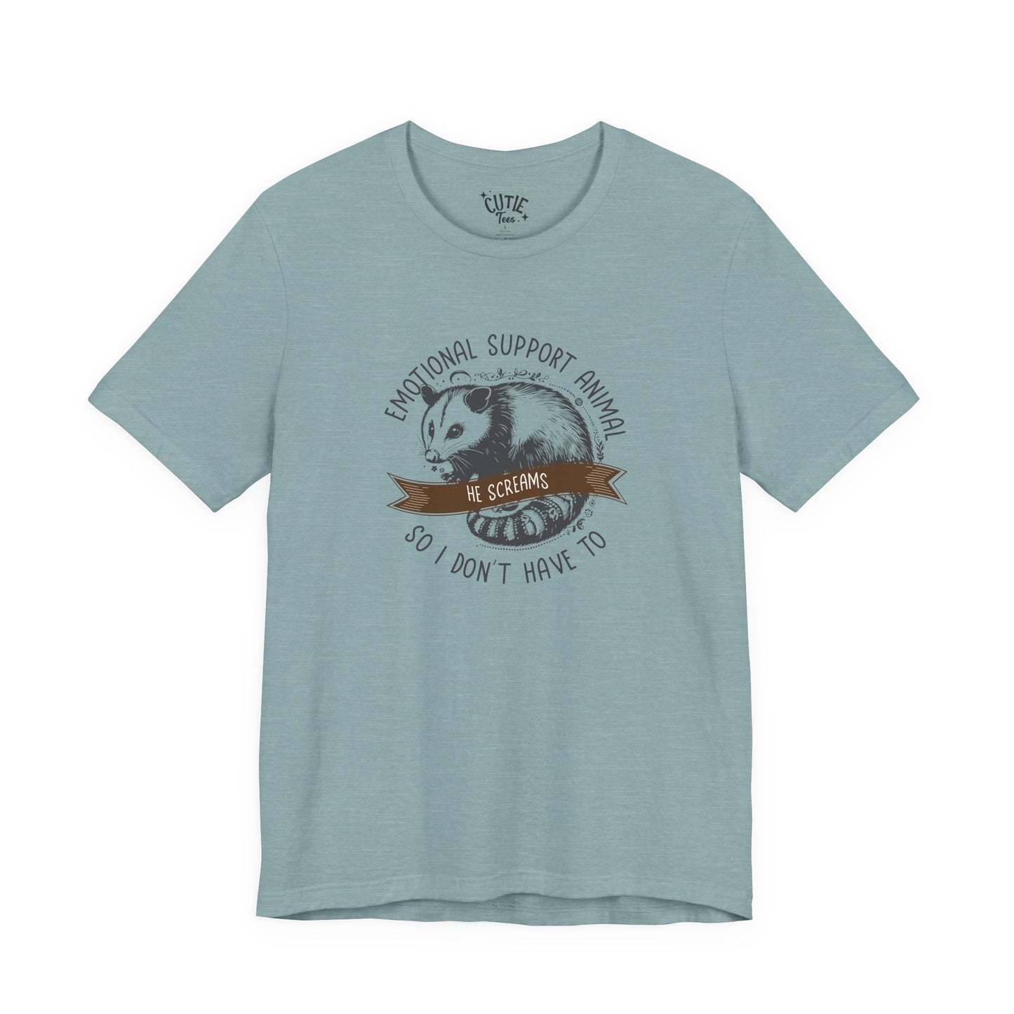 Emotional Support Opossum Animal Tee, Funny Animal Lover Shirt, Gift for Pet Owners, Casual Wear, Birthday Gift, Quirky Humor