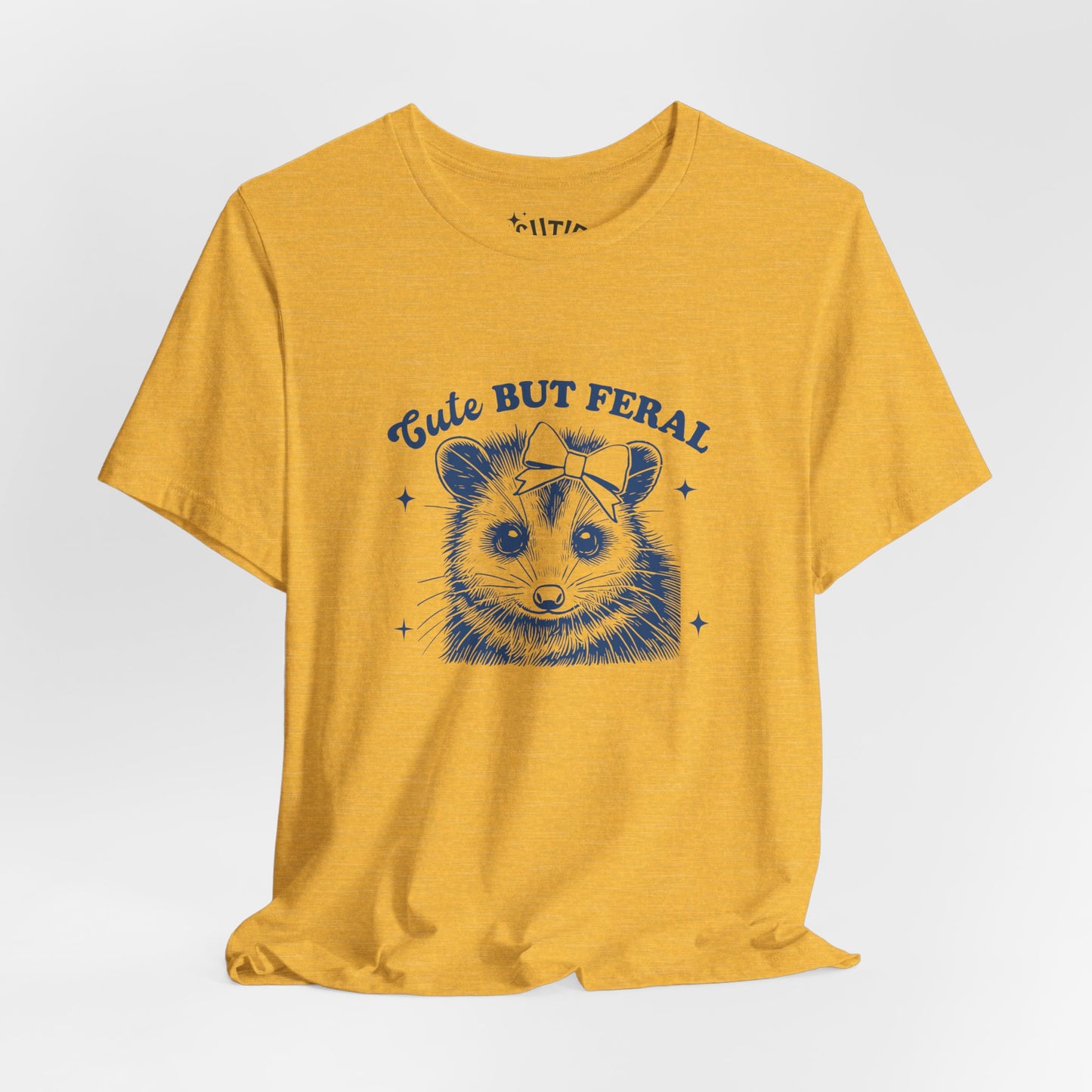 Cute But Feral Tee - Retro Possum