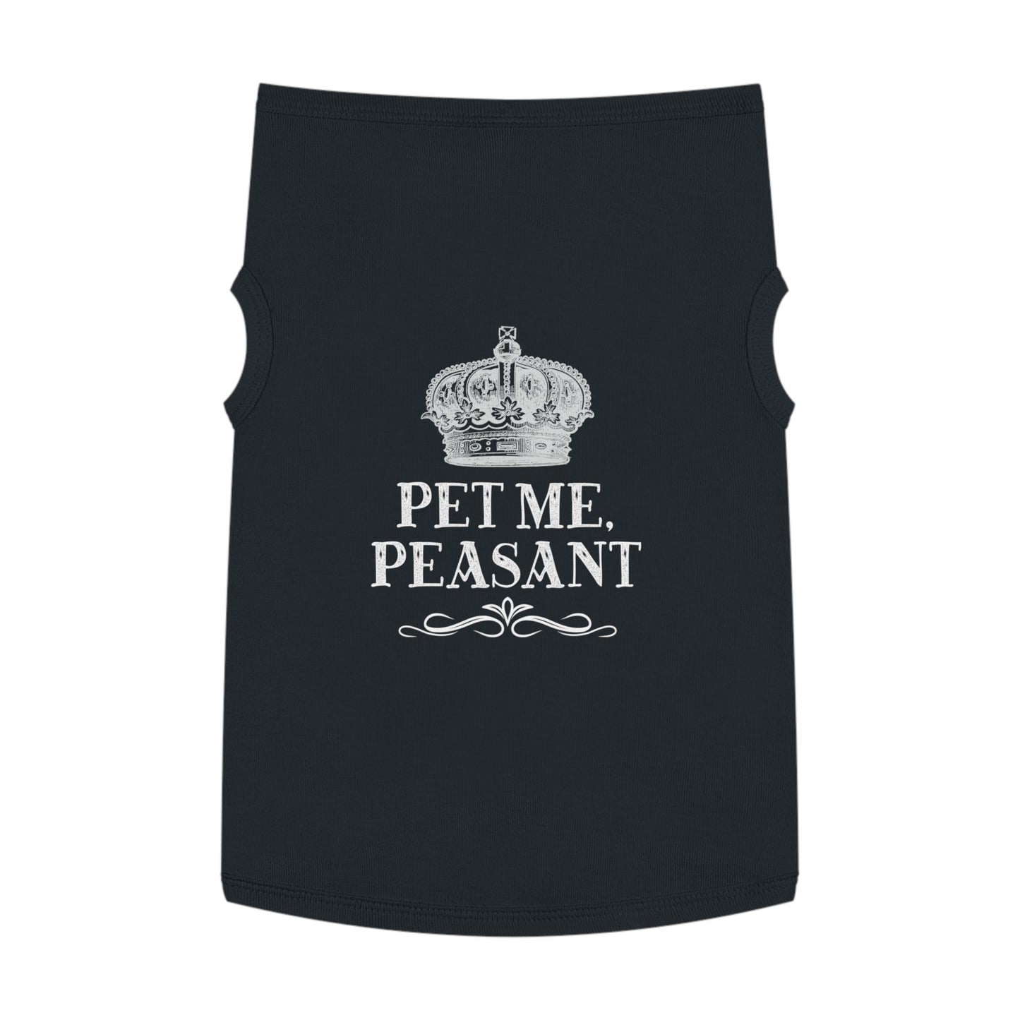 Crown Dog Shirt — "Pet Me, Peasant" in Black