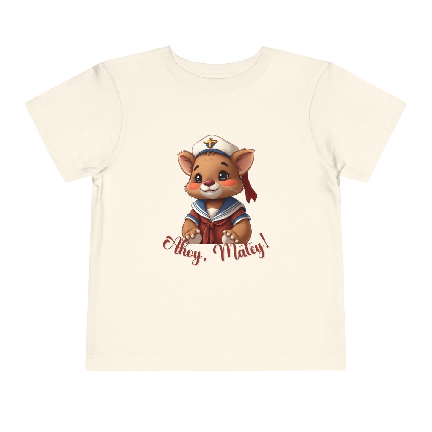 Ahoy Matey Nautical Animal Toddler Sailor Tee, Adorable Kids T-Shirt, Nautical Baby Shirt, Fun Toddler Apparel, Hey, Matey! Gift for Children