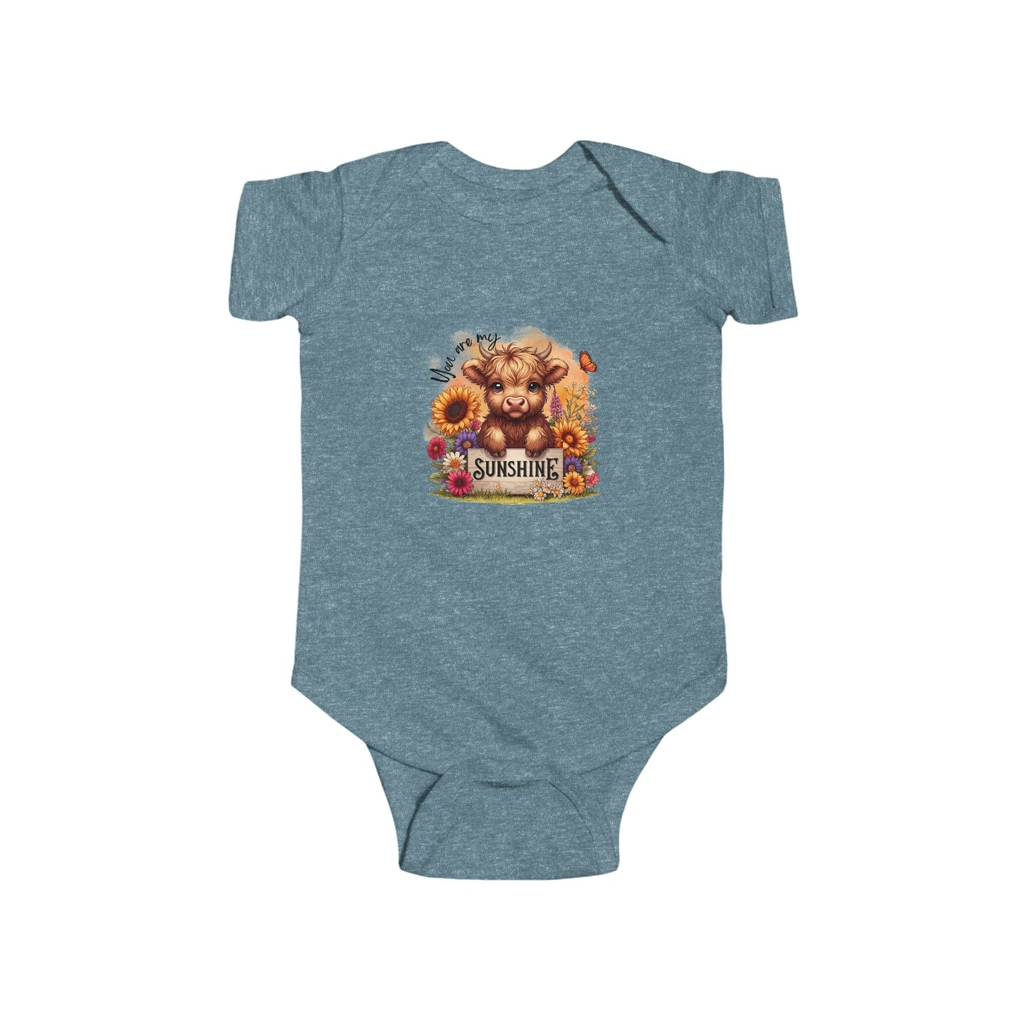 You are my Sunshine Infant Bodysuit - Cute Baby Highland Cow, Cute Baby Outfit, Perfect Gift for Baby Showers, Birthday, and Holidays