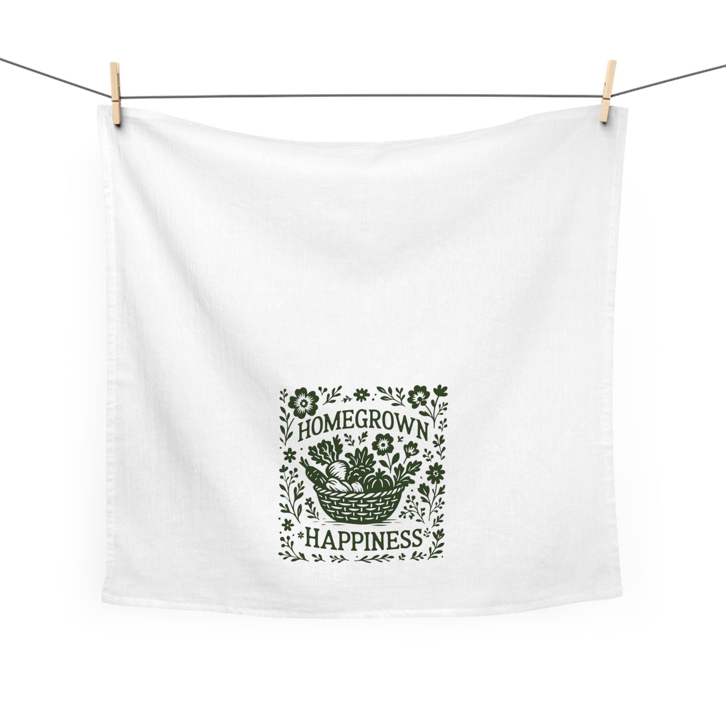 Farmhouse Tea Towel - Homegrown Happiness Gift for Gardeners
