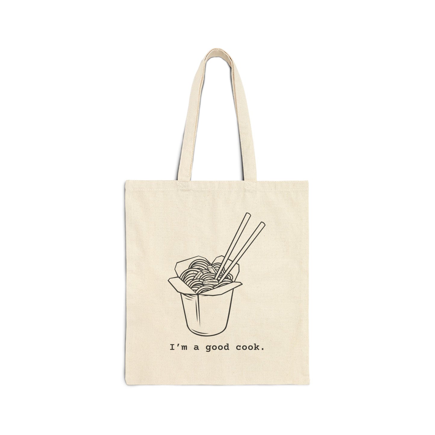 I'm a Good Cook Funny Tote Bag Chinese Takeout Canvas Bag, Kitchen Gift, Grocery Bag, Eco-Friendly Carryall