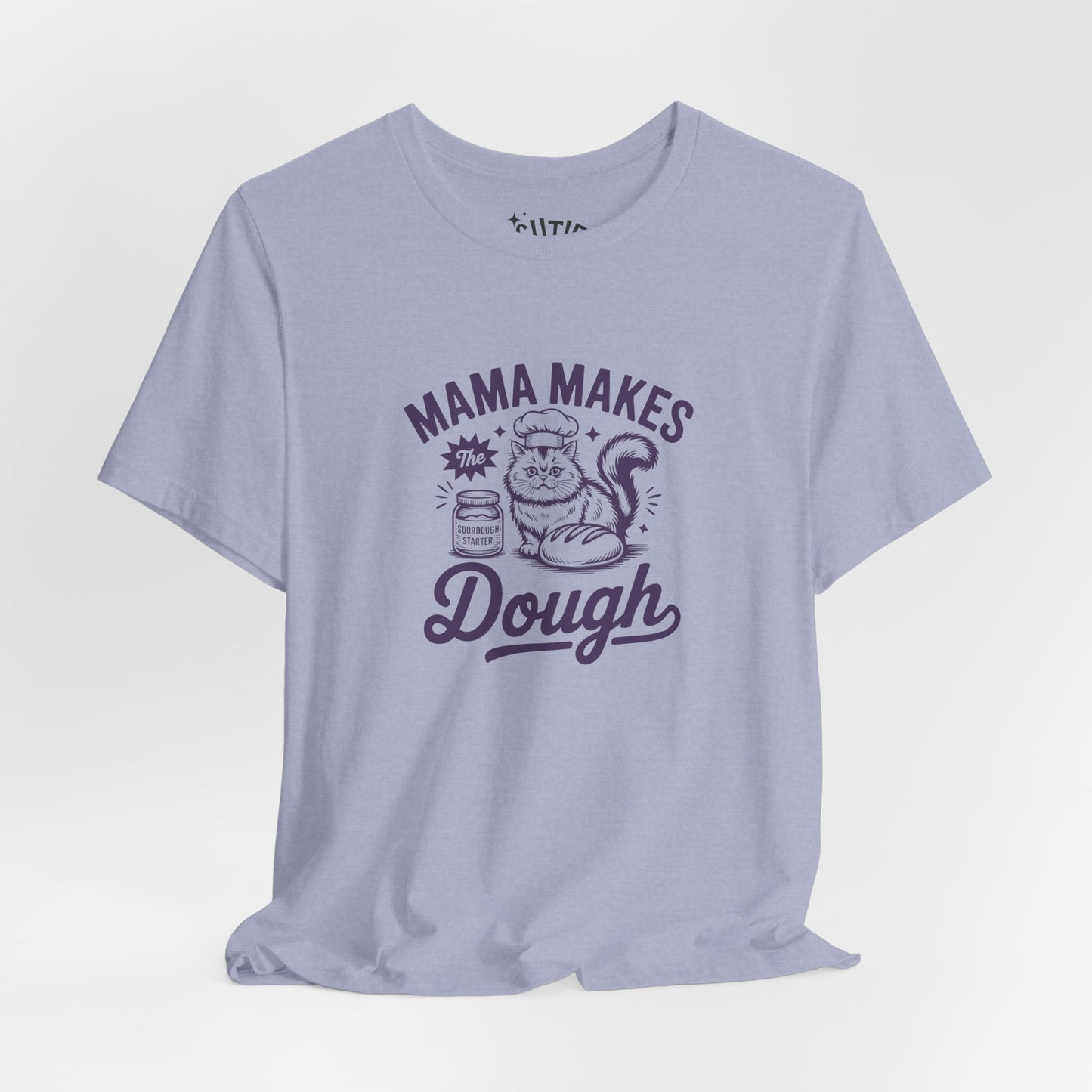 Mama Makes the Dough Cat T-Shirt | Fun Cooking Tee | Gift for Moms | Baking Shirt | Cute Foodie Apparel | Kitchen Lover's Gift