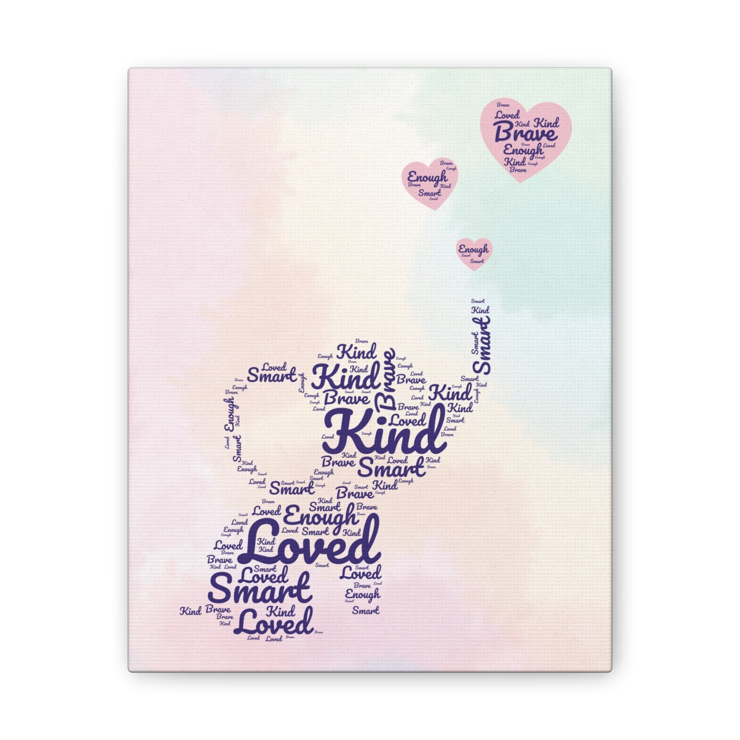 Elephant Affirmation Word-Art Canvas