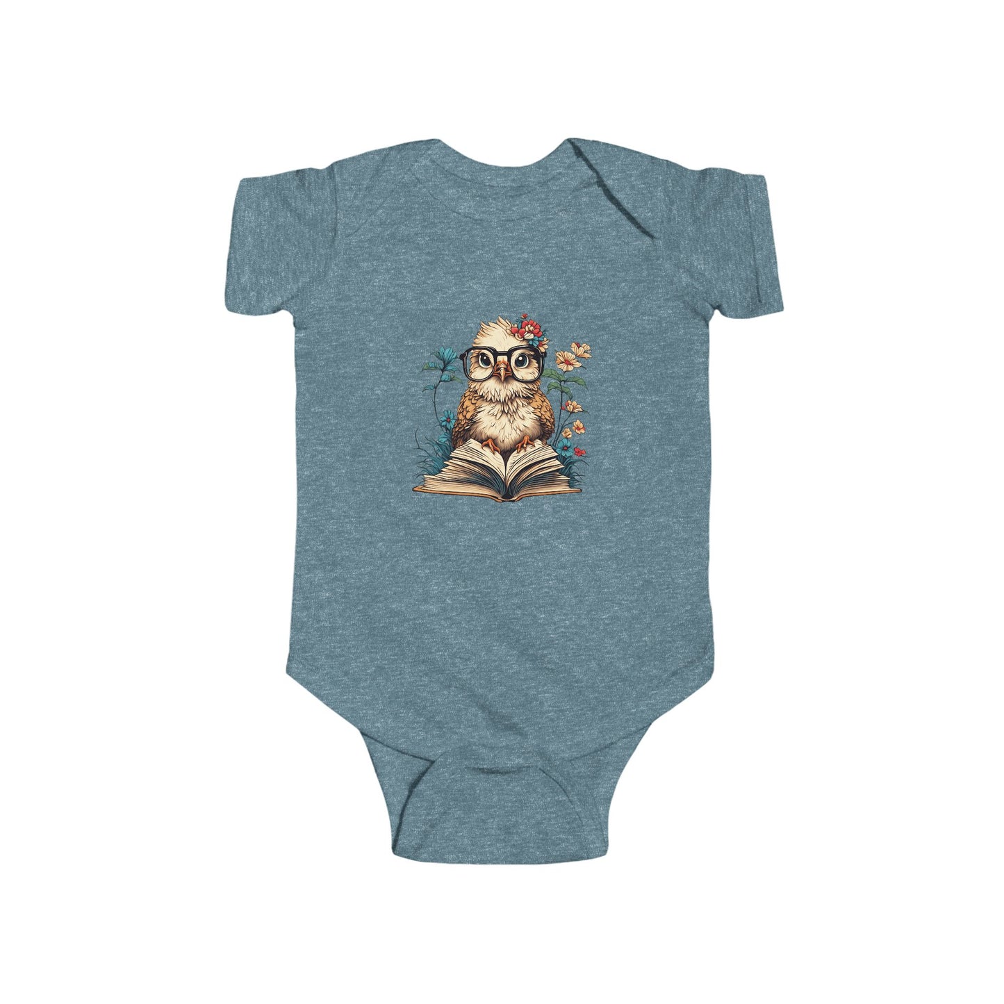 Owl Reading Adorable Bodysuit, Cute Baby Outfit, Owl Gift for New Parents, Baby Shower Gift, Animal Lover Clothing