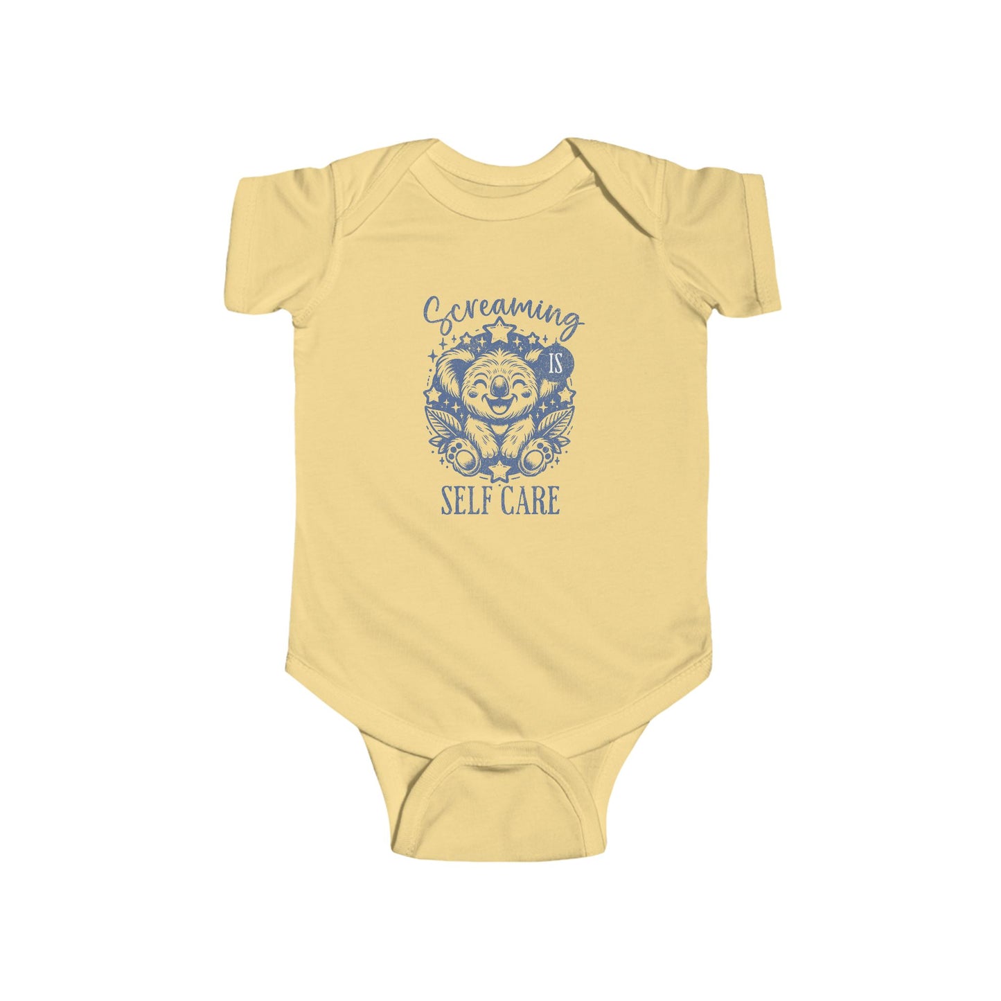 Screaming is Self Care Baby Bodysuit — Koala Onesie