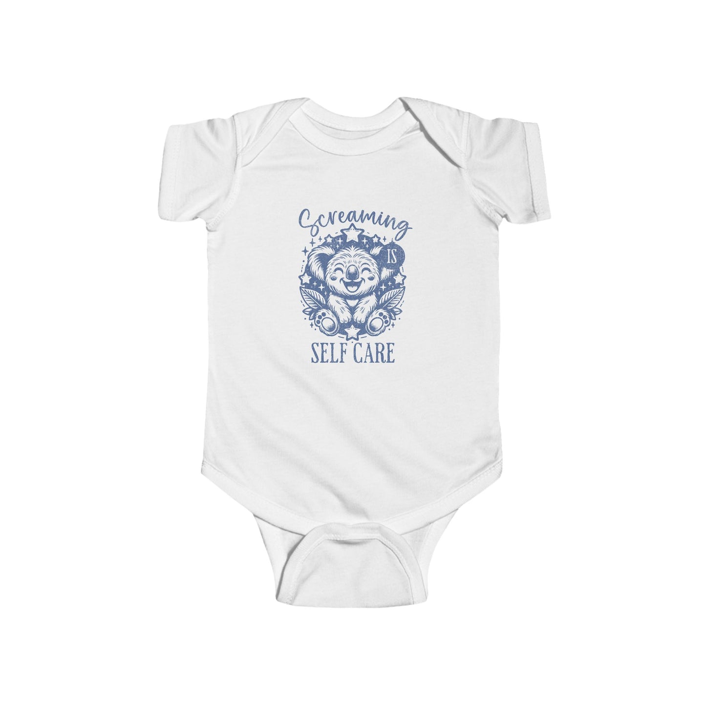 Screaming is Self Care Baby Bodysuit — Koala Onesie