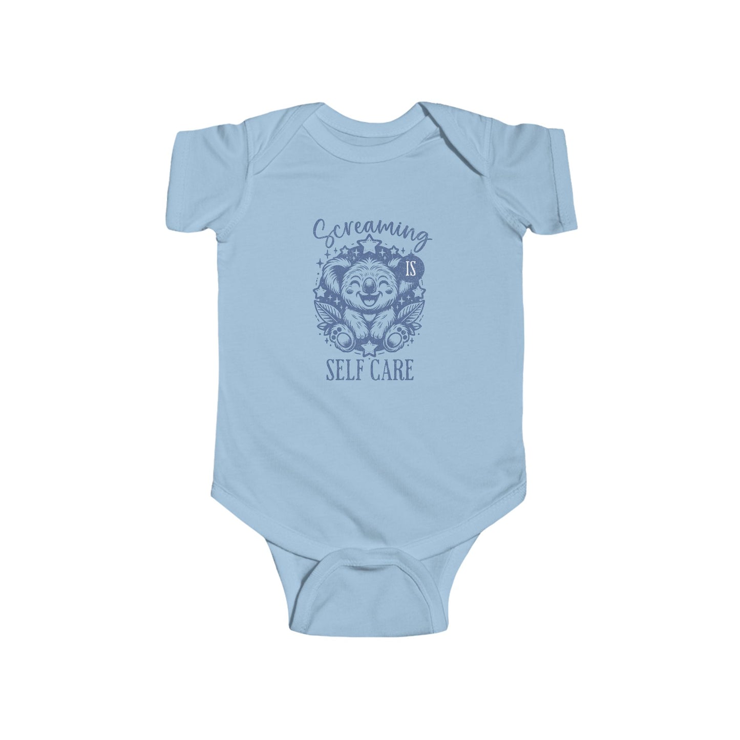 Screaming is Self Care Baby Bodysuit — Koala Onesie