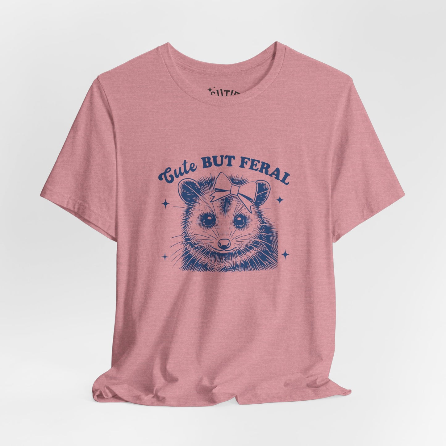 Cute But Feral Tee - Retro Possum
